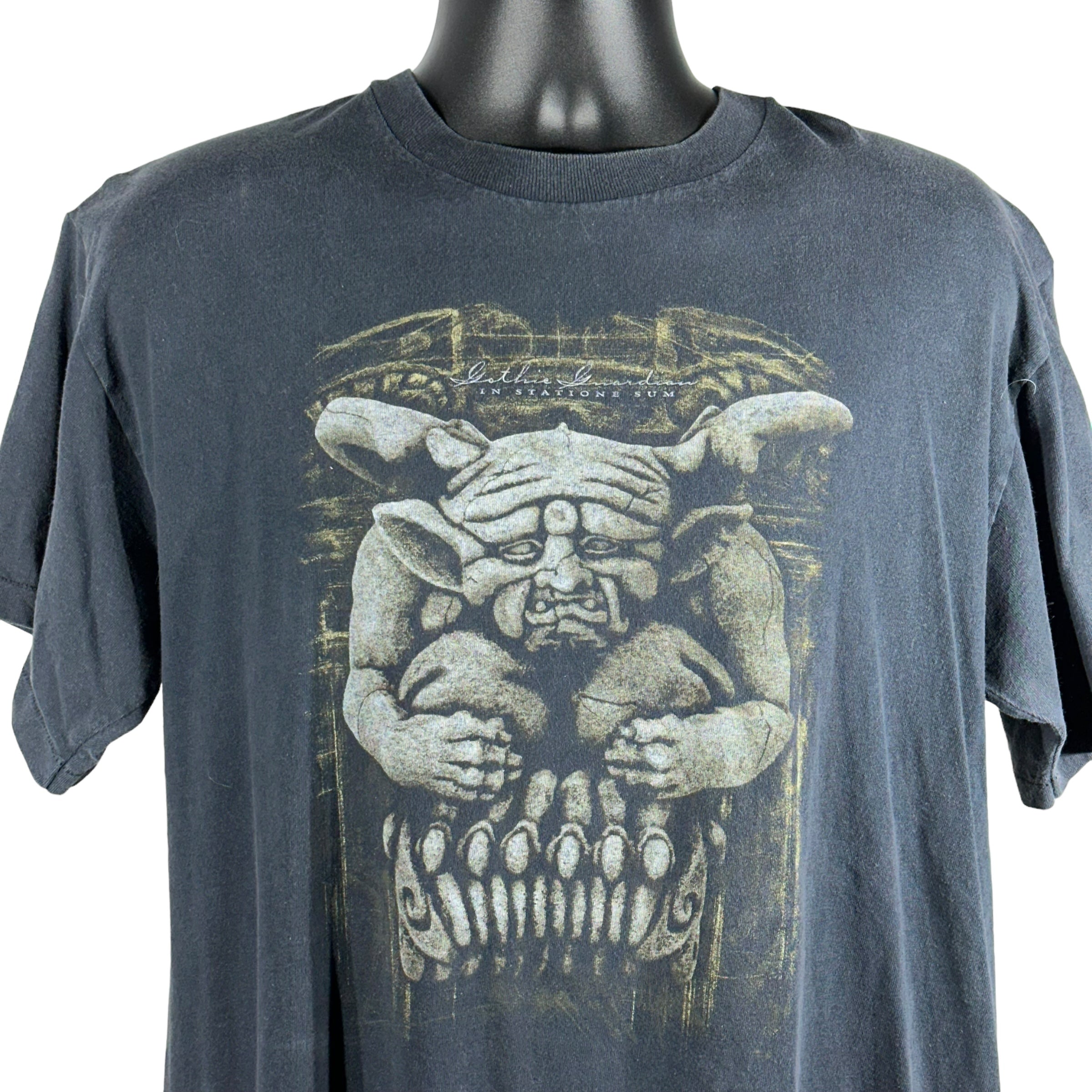 Vintage Gothic Guardian In Statione Sum Gargoyle Tee