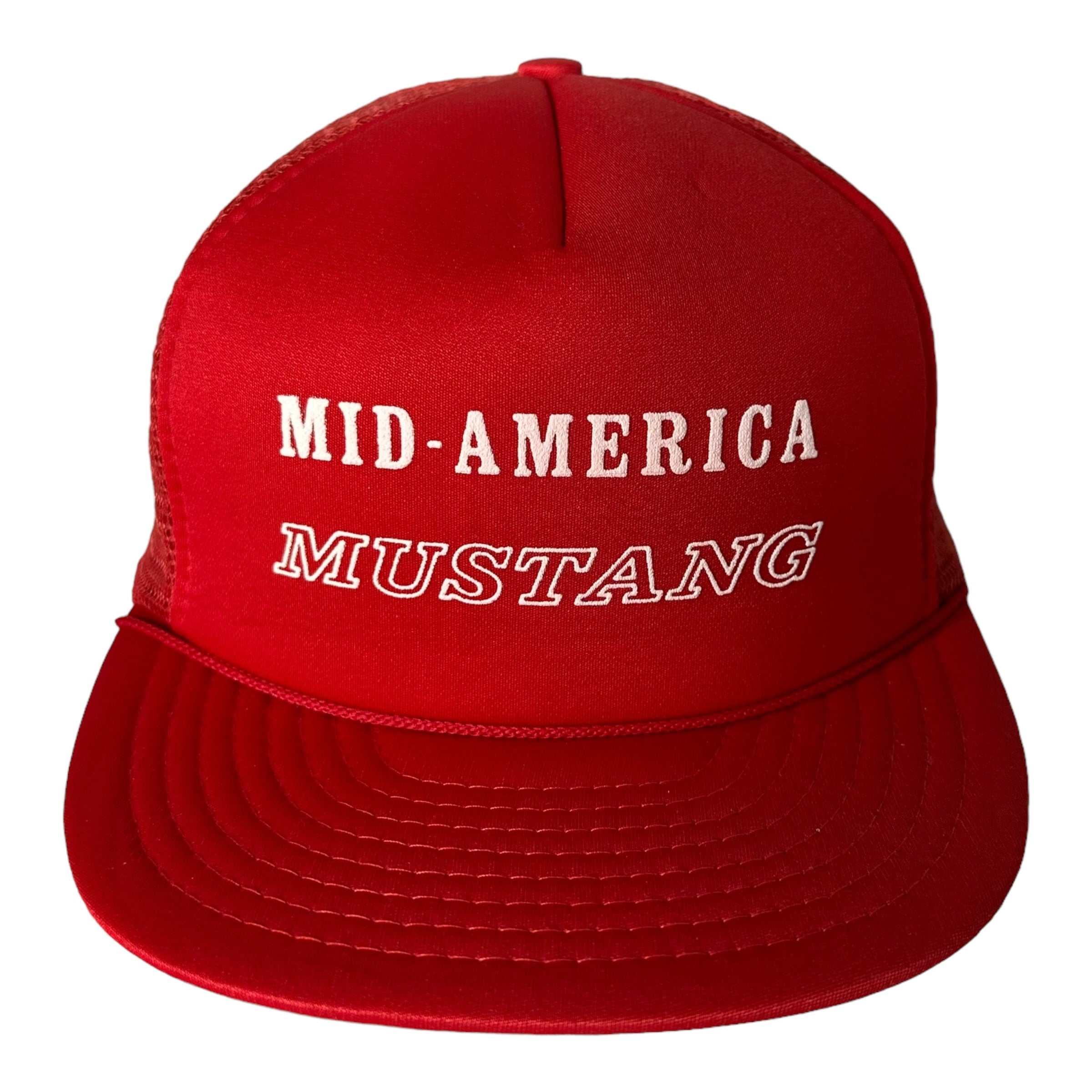 Vintage Mustang Rope Lace Trucker Snapback 90s