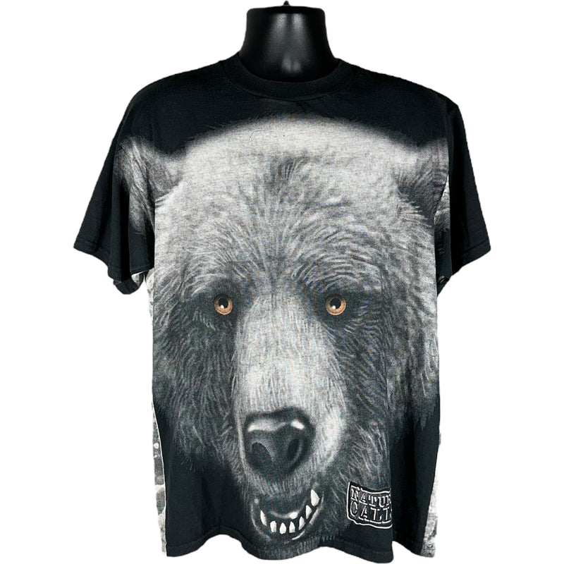 Vintage Nature Calls Grizzly Bear AOP Tee