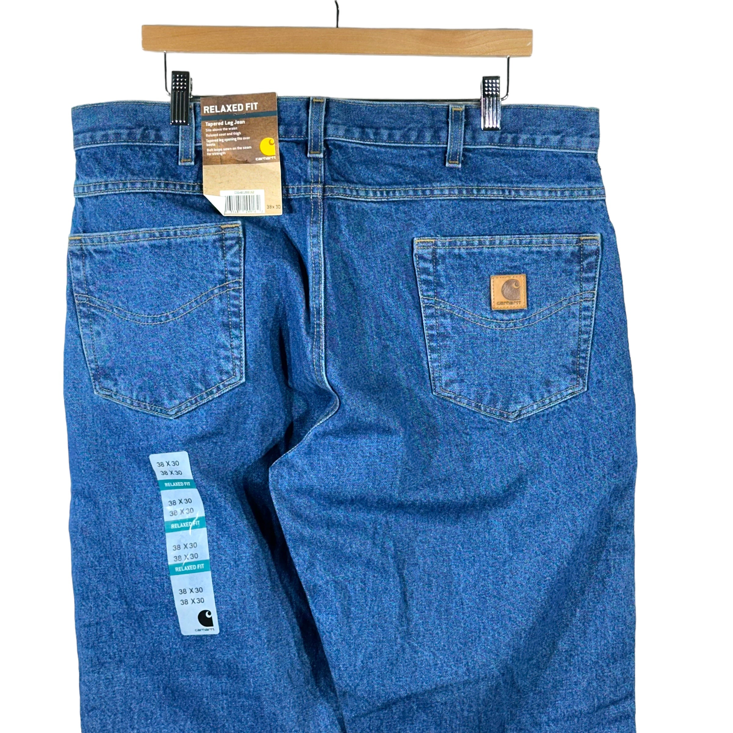 Vintage 2002 Carhartt 2024 Men's 36WX32L Blue Relaxed Fit Tapered Leg Jeans