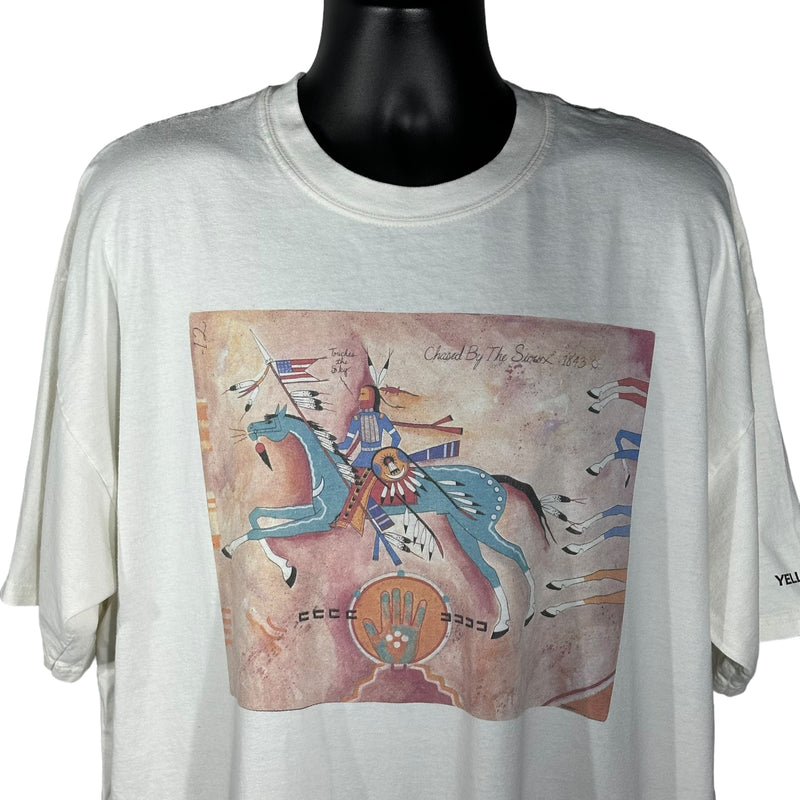 Vintage Chased By The Sioux Art Tee