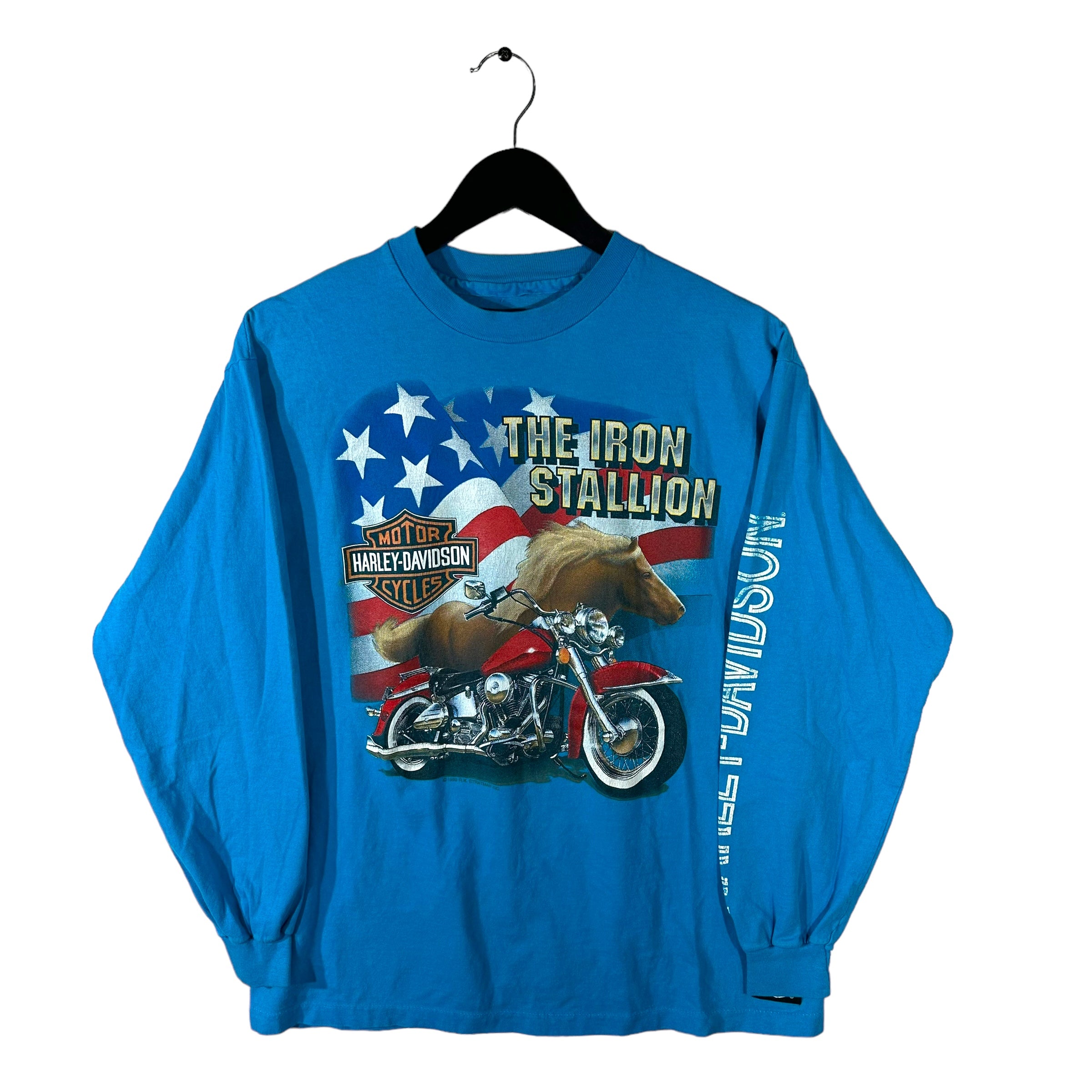 Vintage Harley Davidson "The Iron Stallion" Long Sleeve Tee 1992