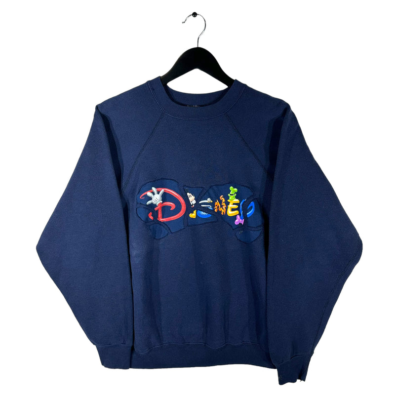 Vintage Disney Logo Cut & Sew Crewneck