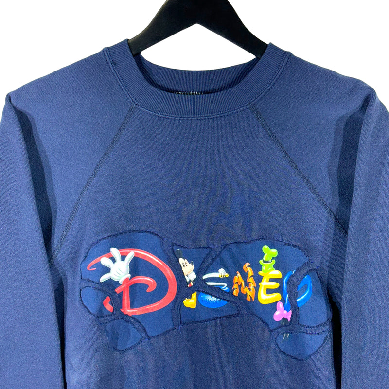 Vintage Disney Logo Cut & Sew Crewneck