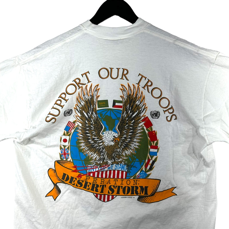 Vintage Desert Shield "Support Our Troops" Military Tee 90s