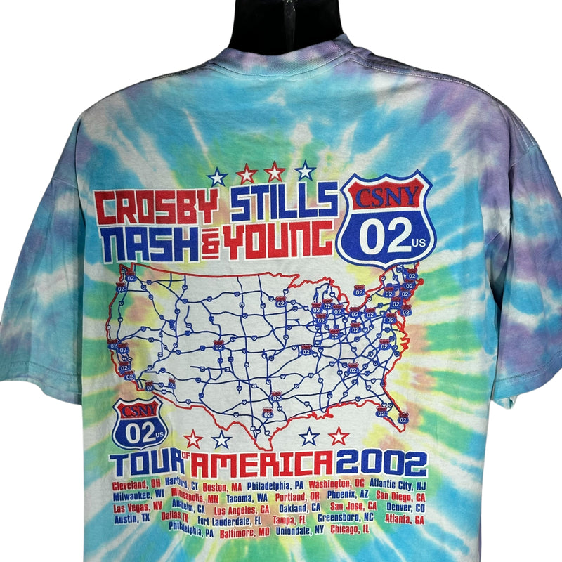 Vintage Crosby Stills Nash & Young Tour Of America Band Tee