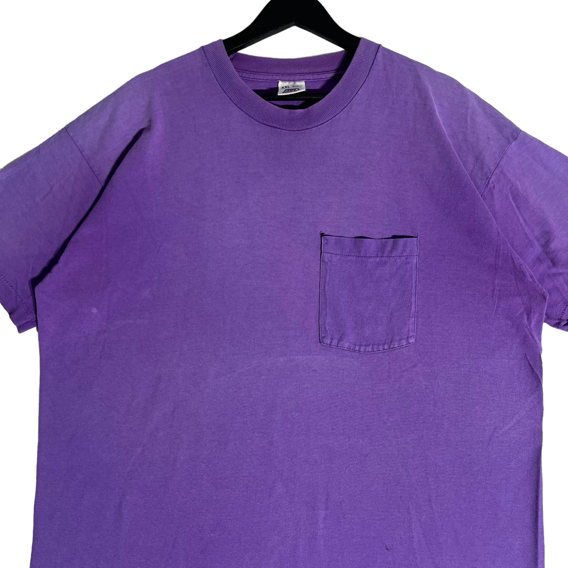 Vintage Purple Blank Pocket Tee