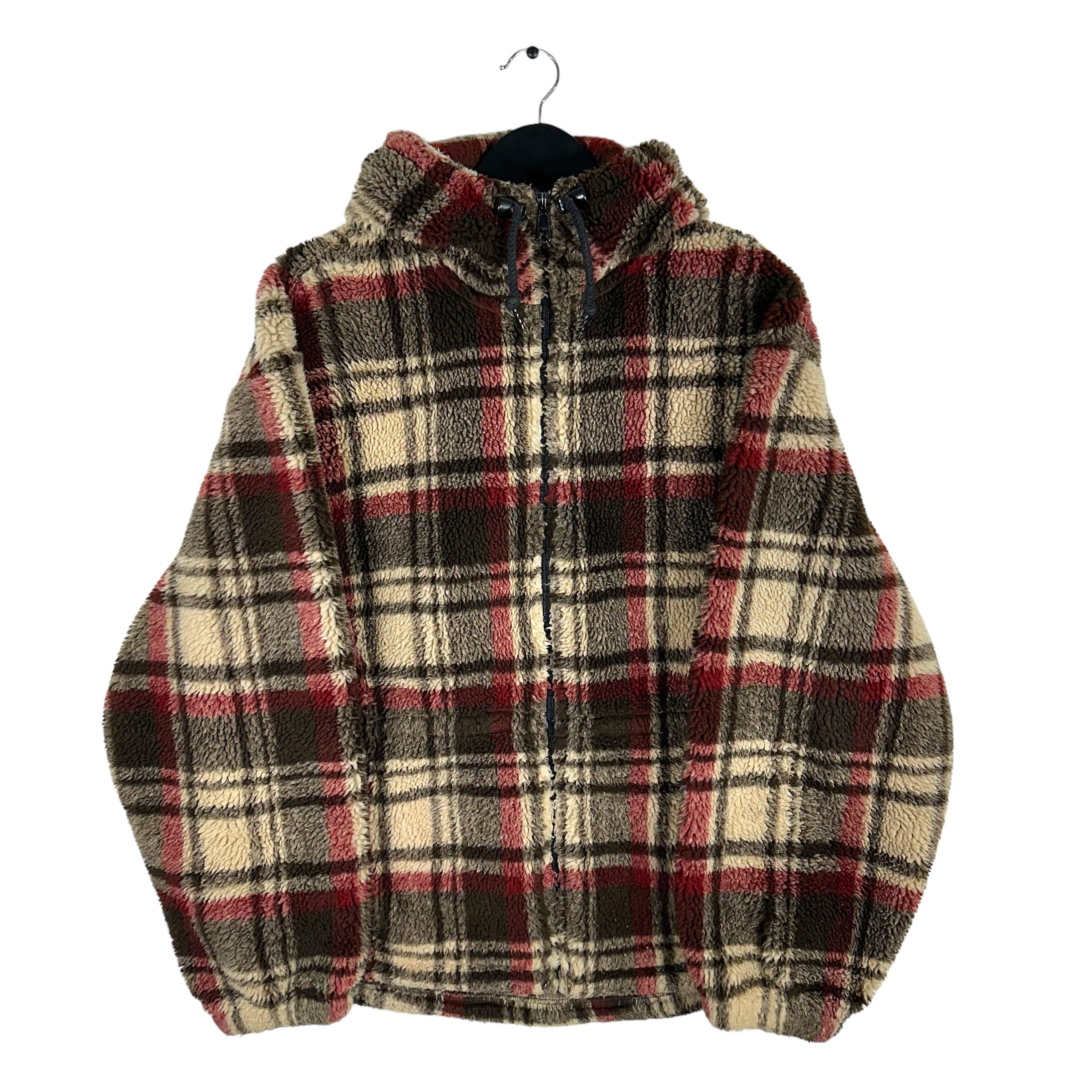 Vintage Woolrich Plaid Fleece Hooded Jacket