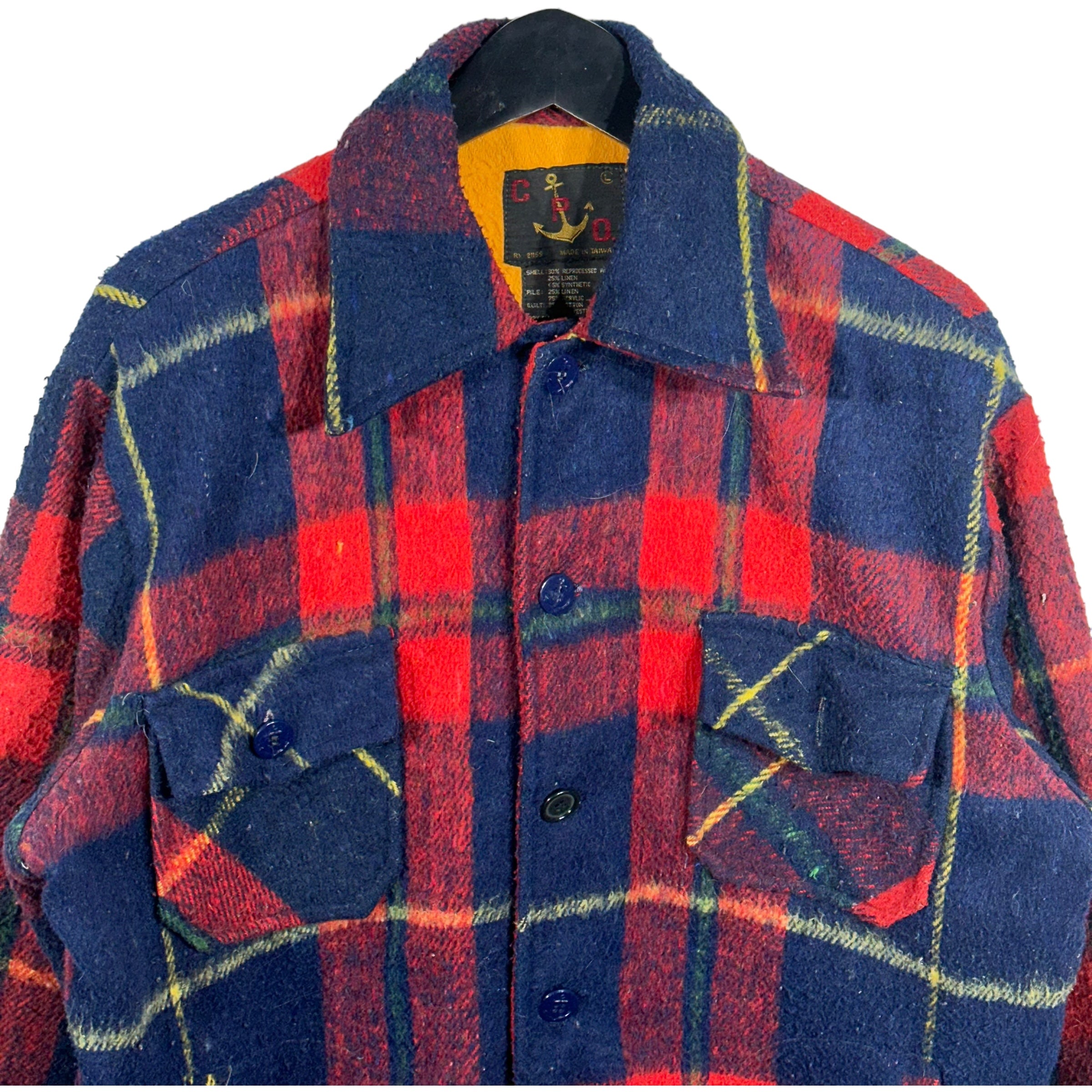 Vintage CPO Flannel Button Up Jacket