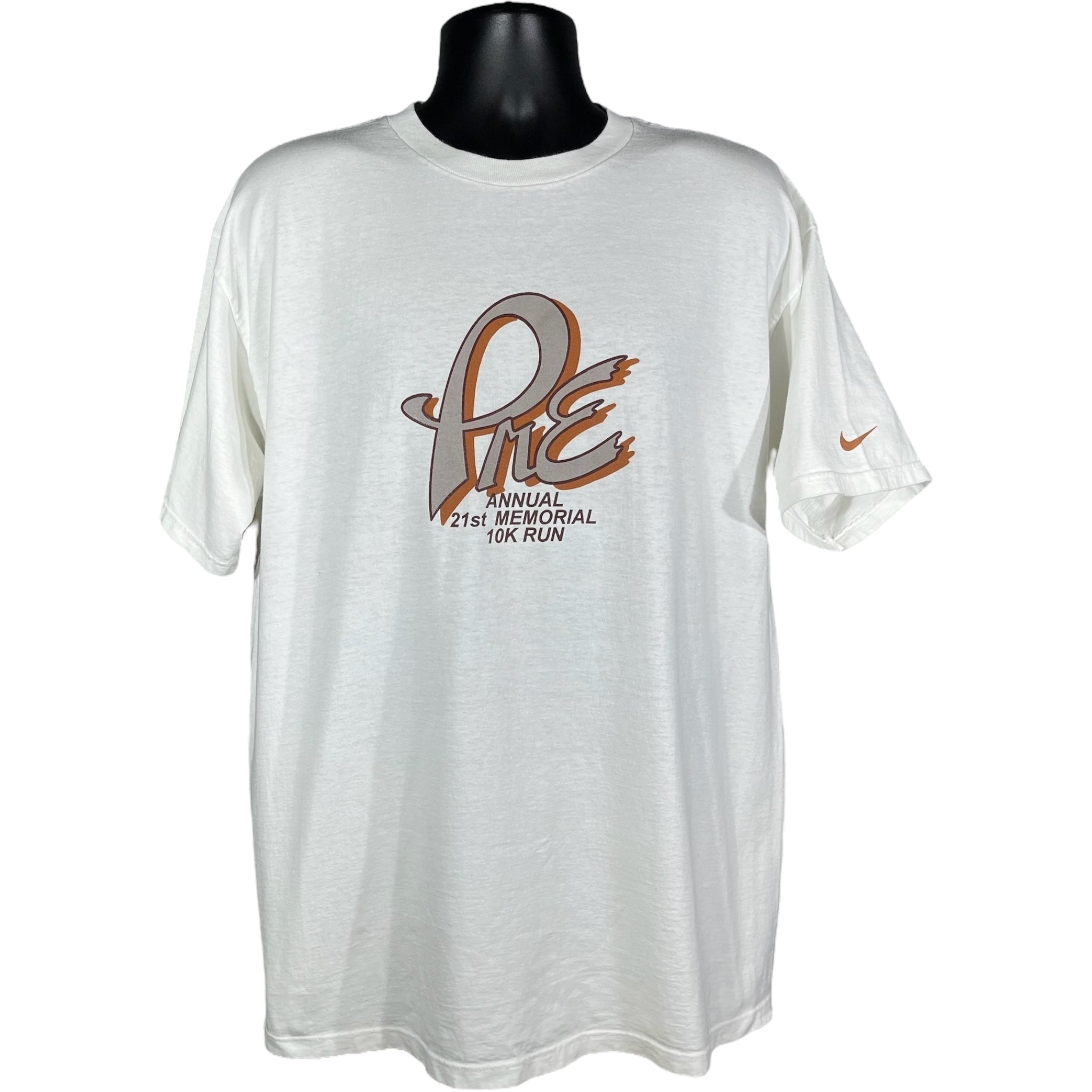 Vintage Nike "PME 21st Annual Memorial 10K Run" Tee