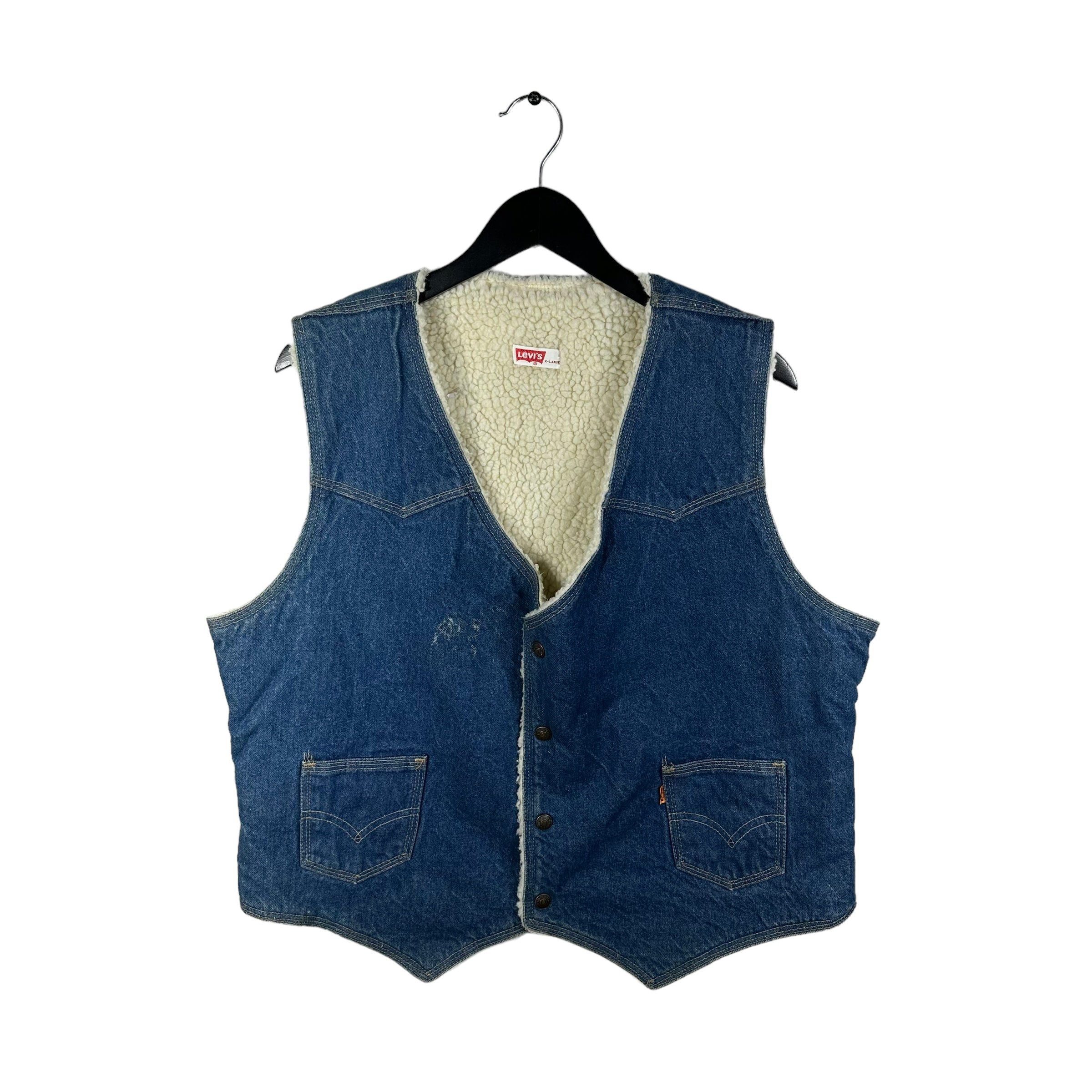 Vintage Levis Sherpa Lined Jean Vest