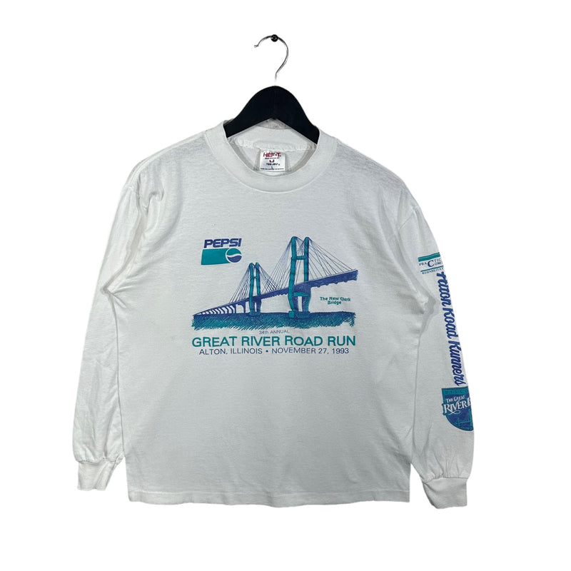 Vintage Great River Road Run Pepsi Long Sleeve 1993