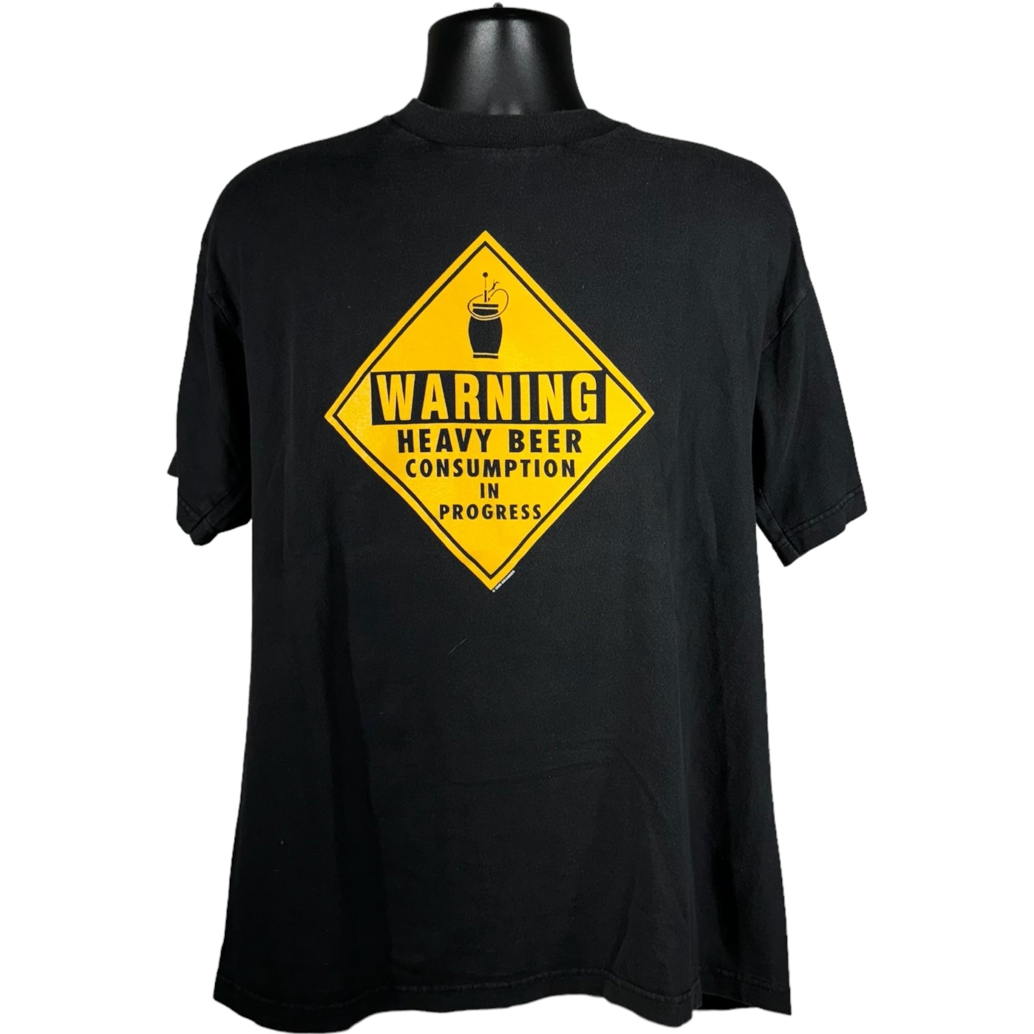 Vintage "Warning Heavy Beer Consumption In Progress" Tee