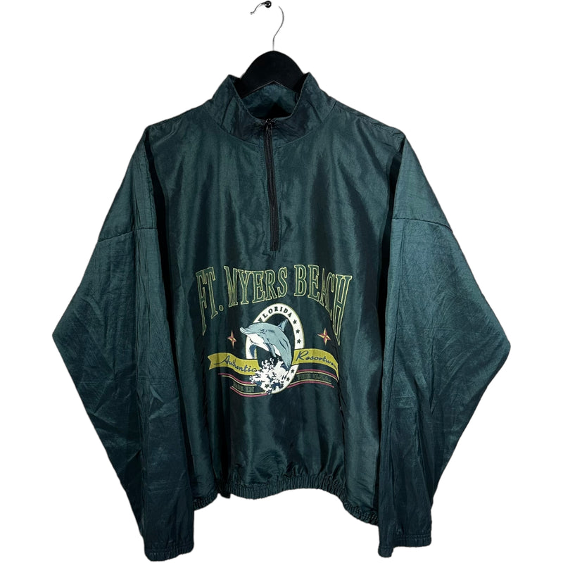 Vintage Ft. Meyers Beach 1/4 Zip Pullover Windbreaker