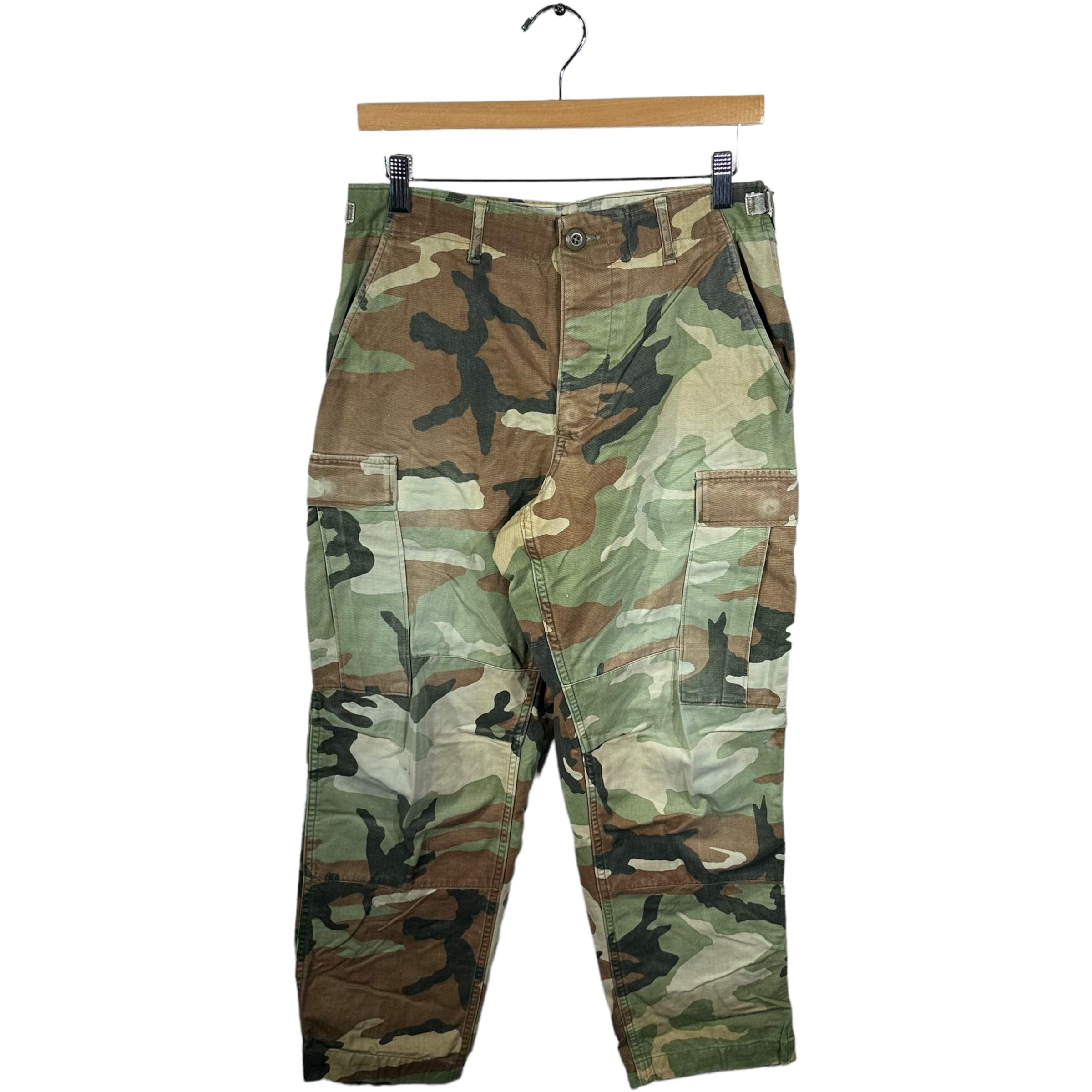 Vintage Military Personalized Double Knee Cargo Camo Pants