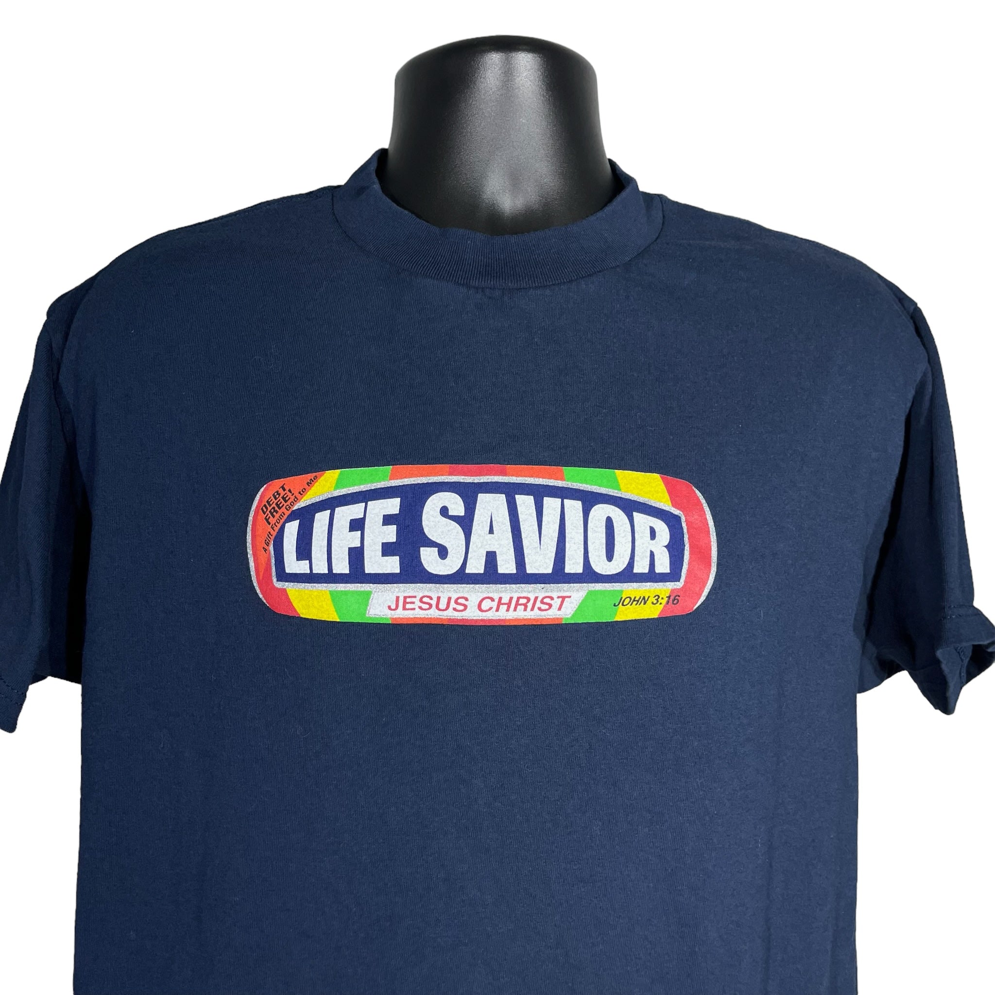 Vintage Life Savior "Jesus Christ" Religious Parody Tee 90s