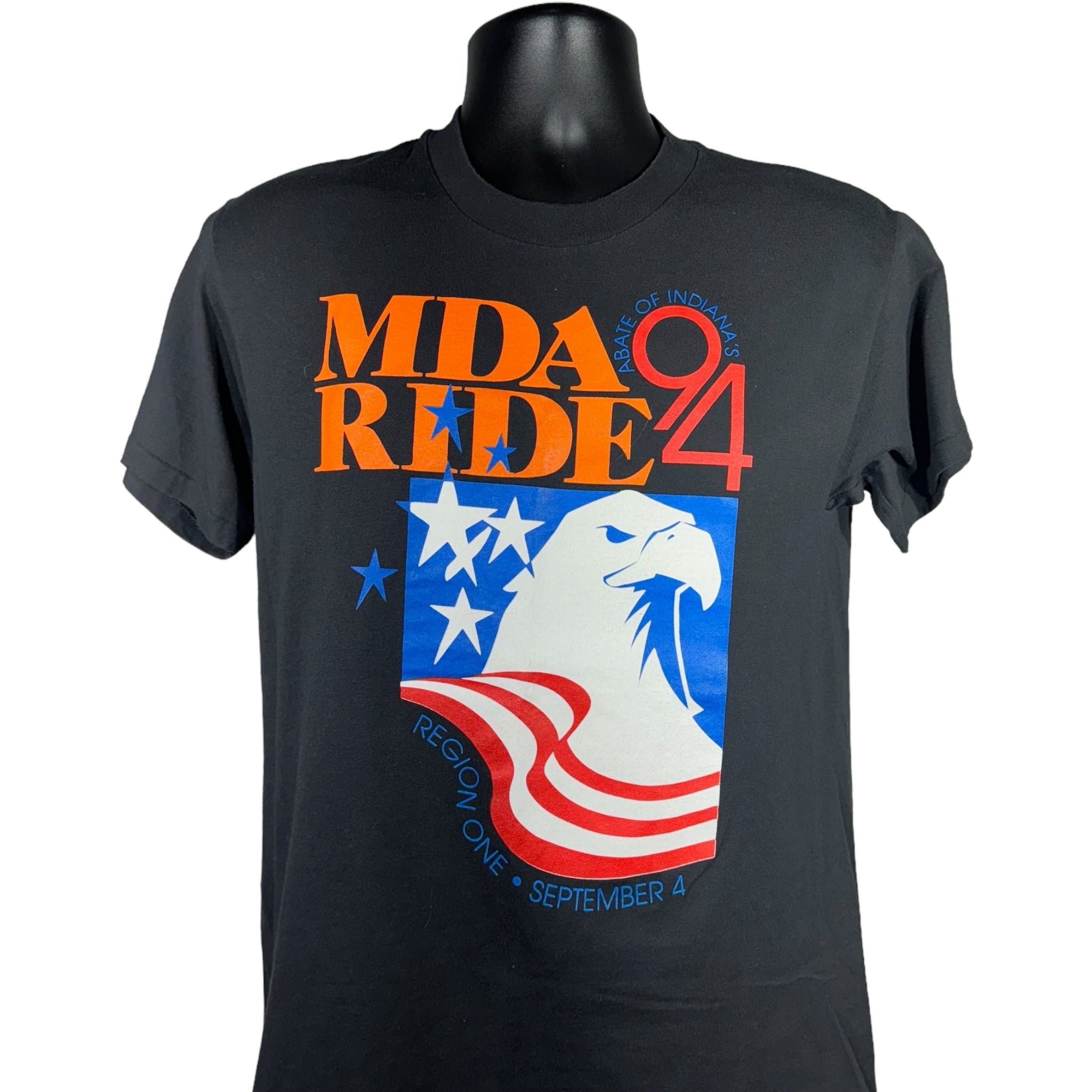 Vintage "MDA Ride" Abate Of Indiana's Tee 1994