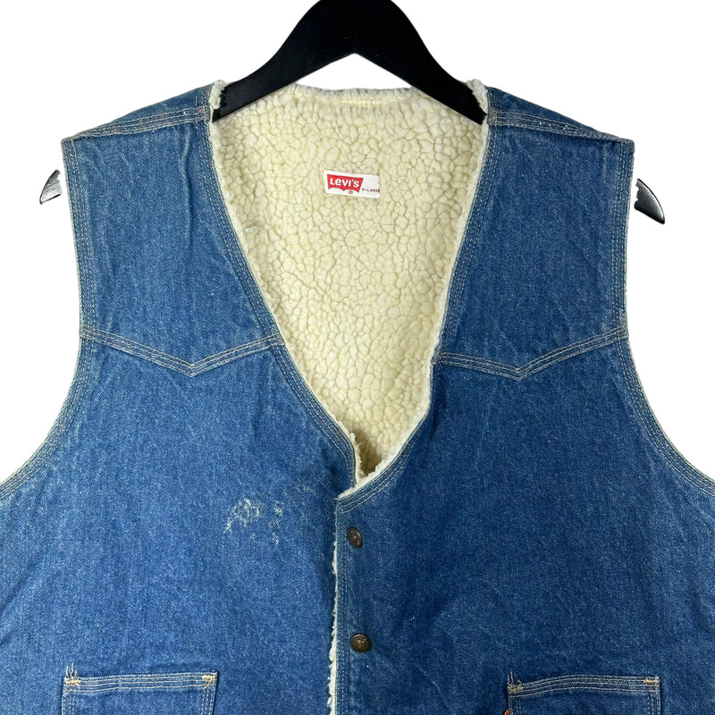 Vintage Levis Sherpa Lined Jean Vest