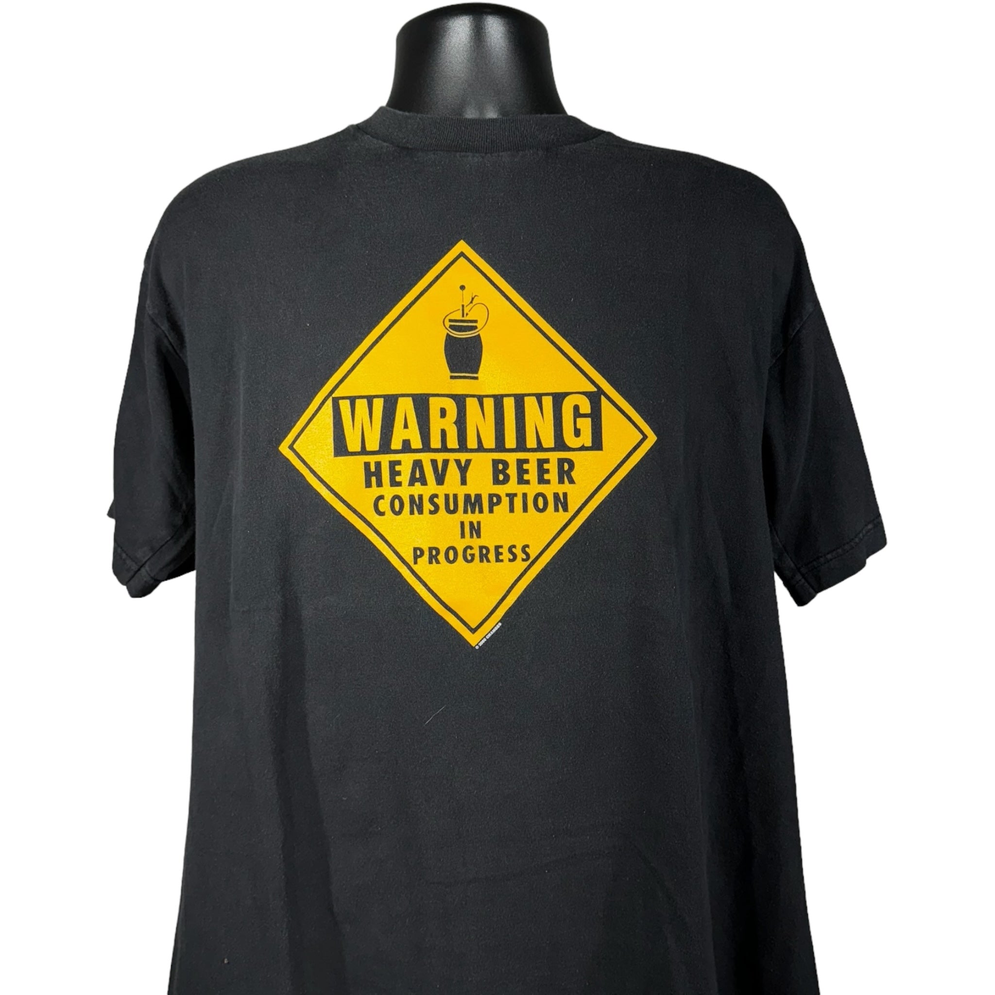 Vintage "Warning Heavy Beer Consumption In Progress" Tee