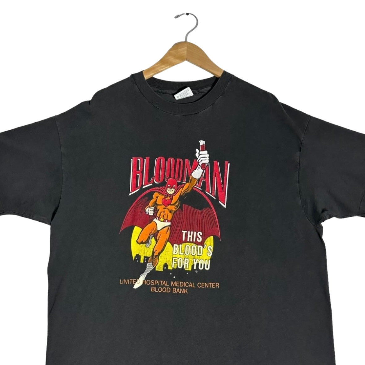 Vintage United Hospital "Bloodman" Superhero Tee