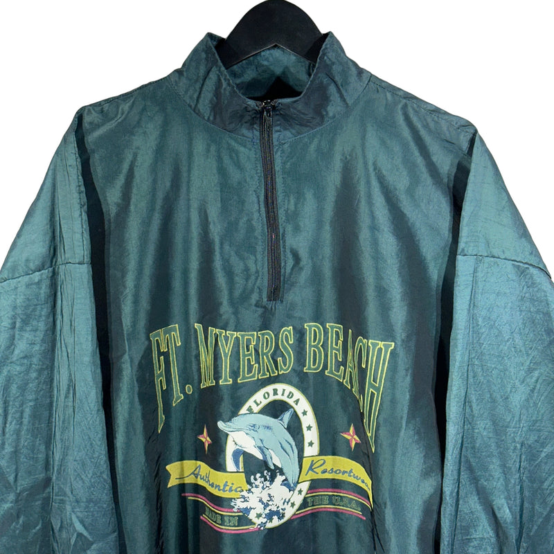 Vintage Ft. Meyers Beach 1/4 Zip Pullover Windbreaker