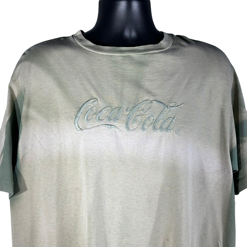 Vintage Coca-Cola Embroidered Discolored Distressed Tee