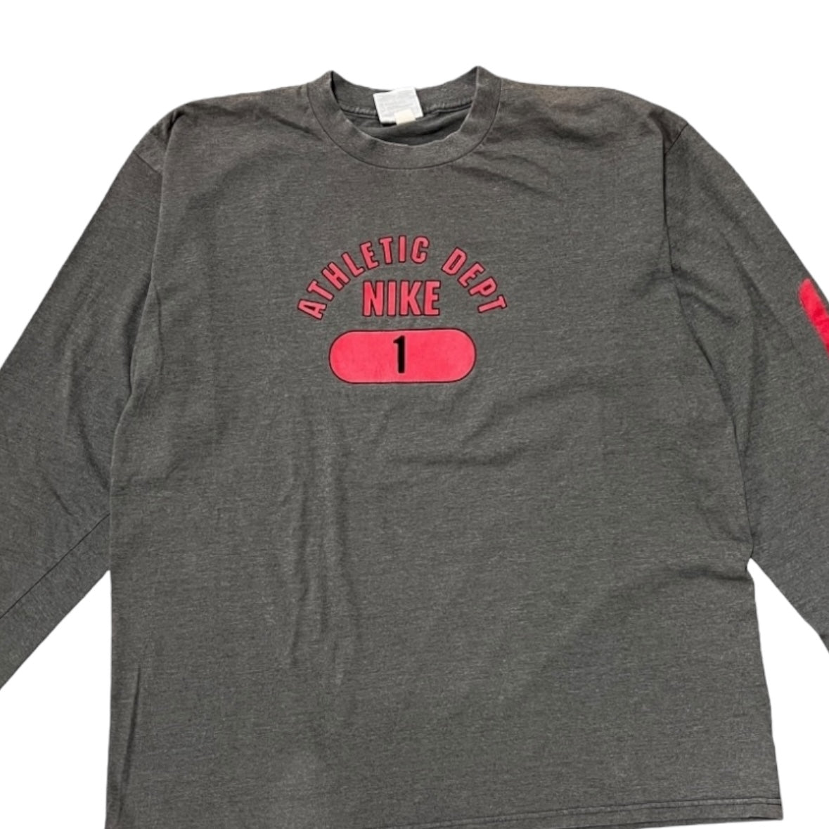 Nike Athletic Dept Gray Crew top Neck Logo