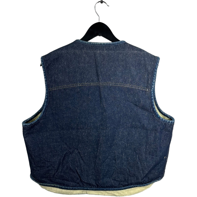 Vintage Carhartt Sherpa Lined Denim Vest