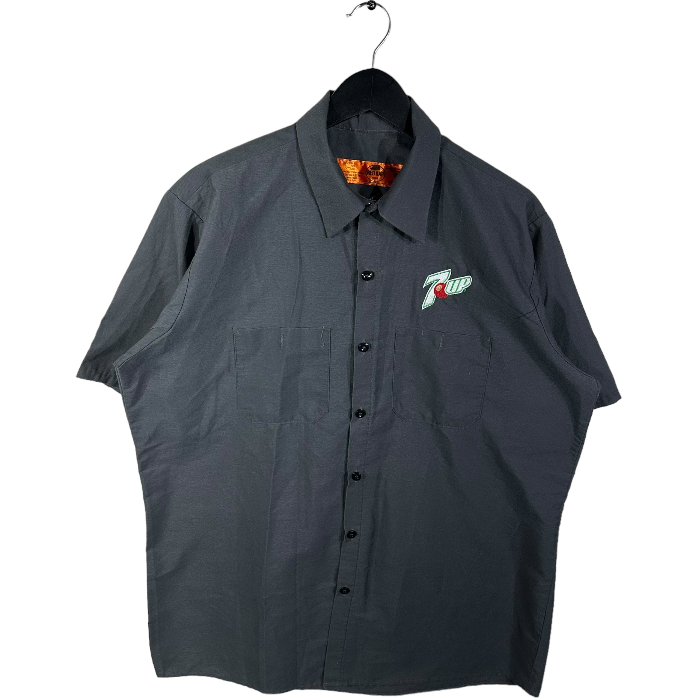Vintage 7 Up Embroidered Short Sleeve Button Up