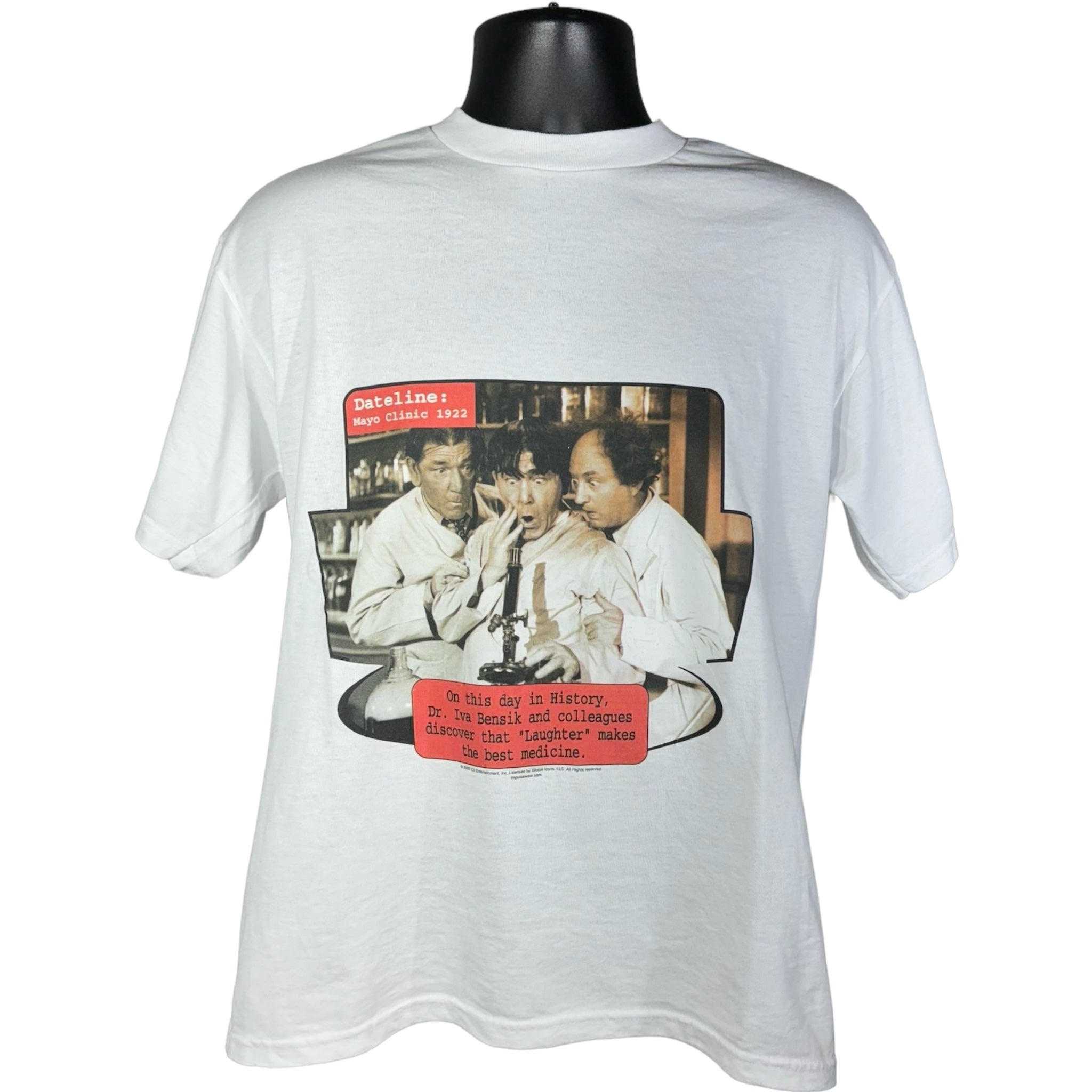 Vintage The Three Stooges "On This Day In History" Tee 00s