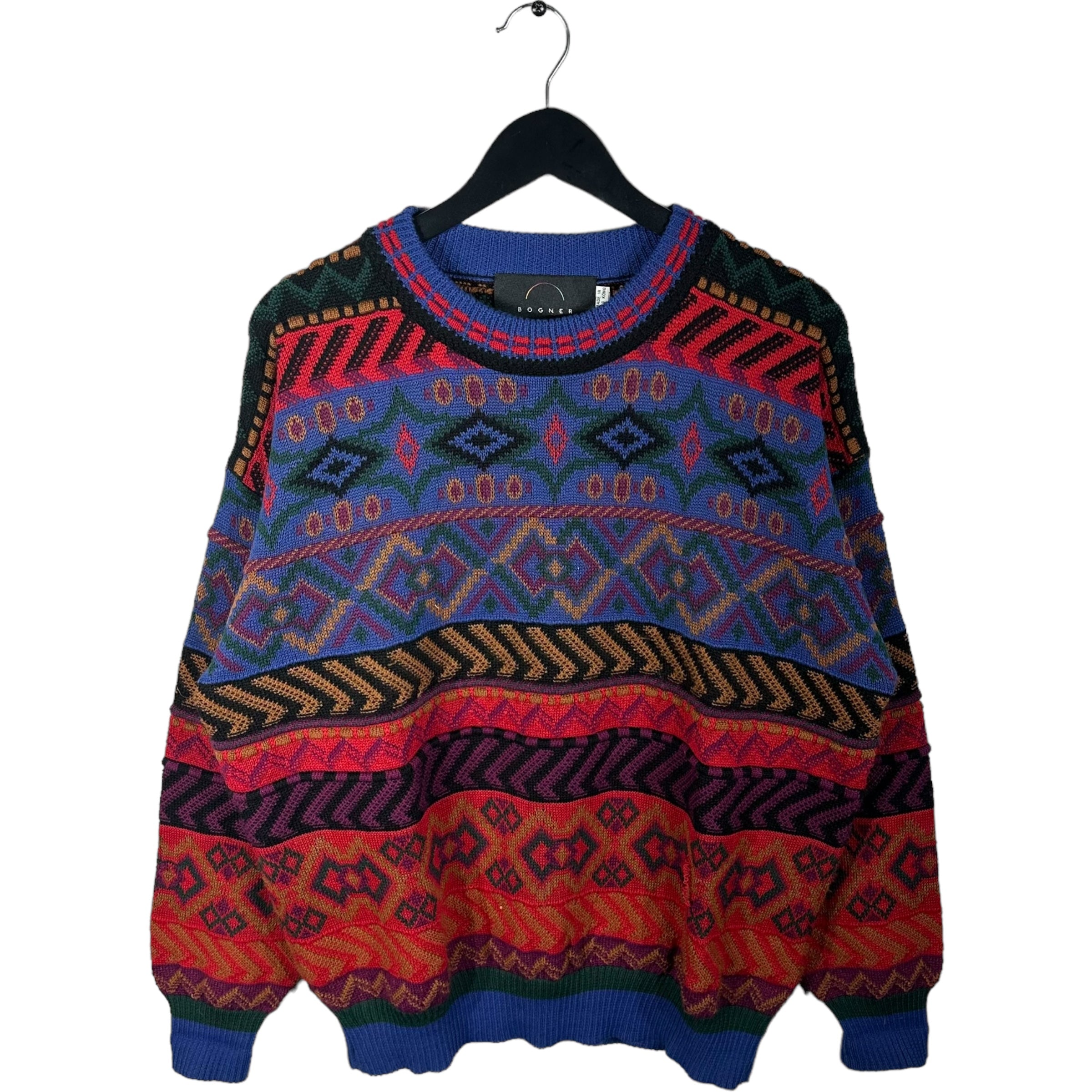 Vintage Bogner Aztec 3D Knit Sweater