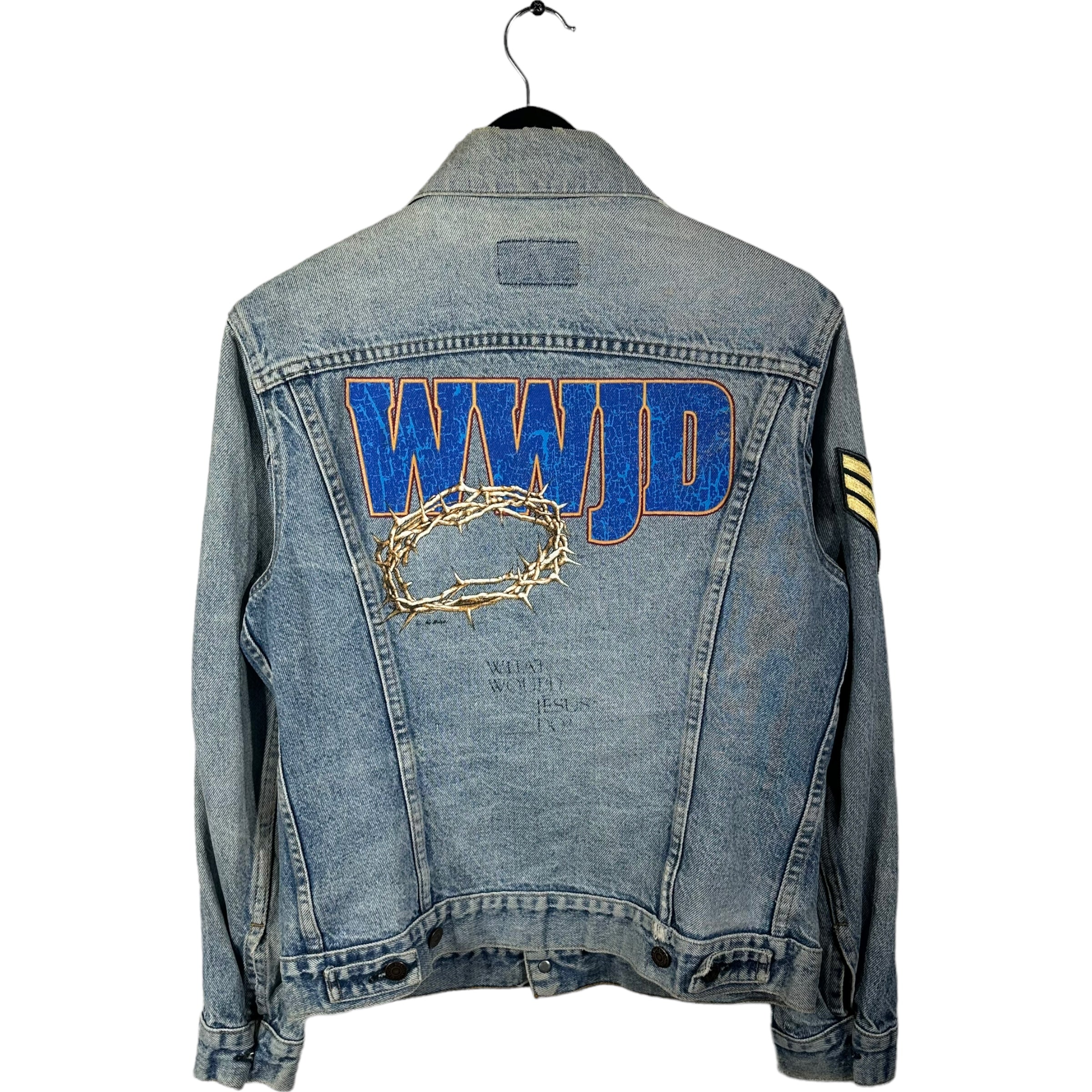 Vintage Lady Rider WWJD Denim Jacket