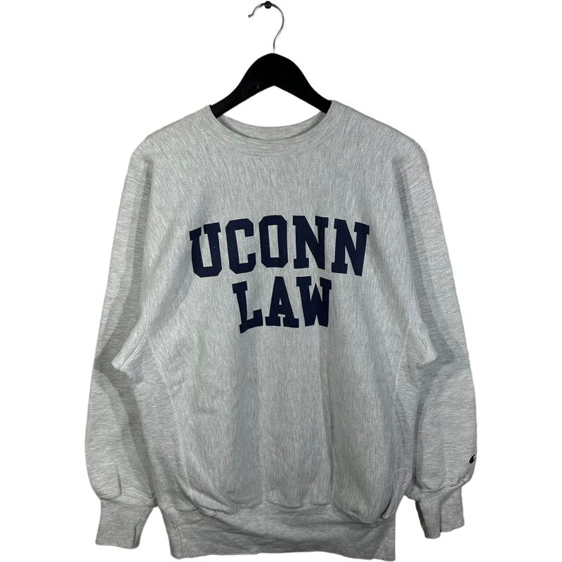 Vintage Champion Reverse Weave University Of Connecticut Law Crewneck