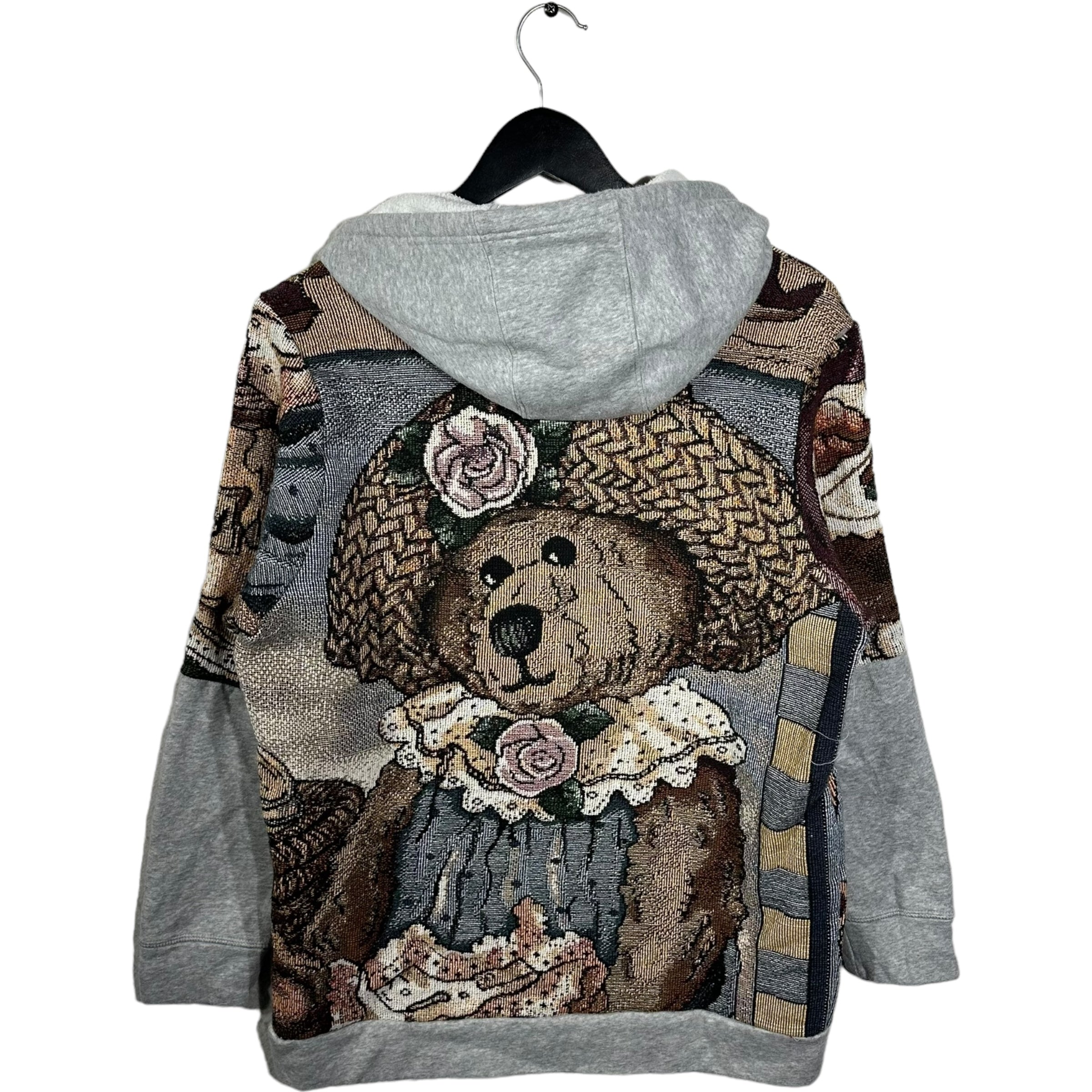 Vintage Dog & Bear Tapestry Cut & Sew Hoodie