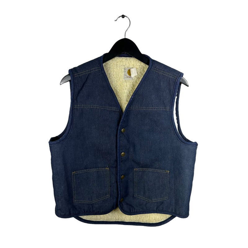 Vintage Carhartt Sherpa Lined Jean Vest