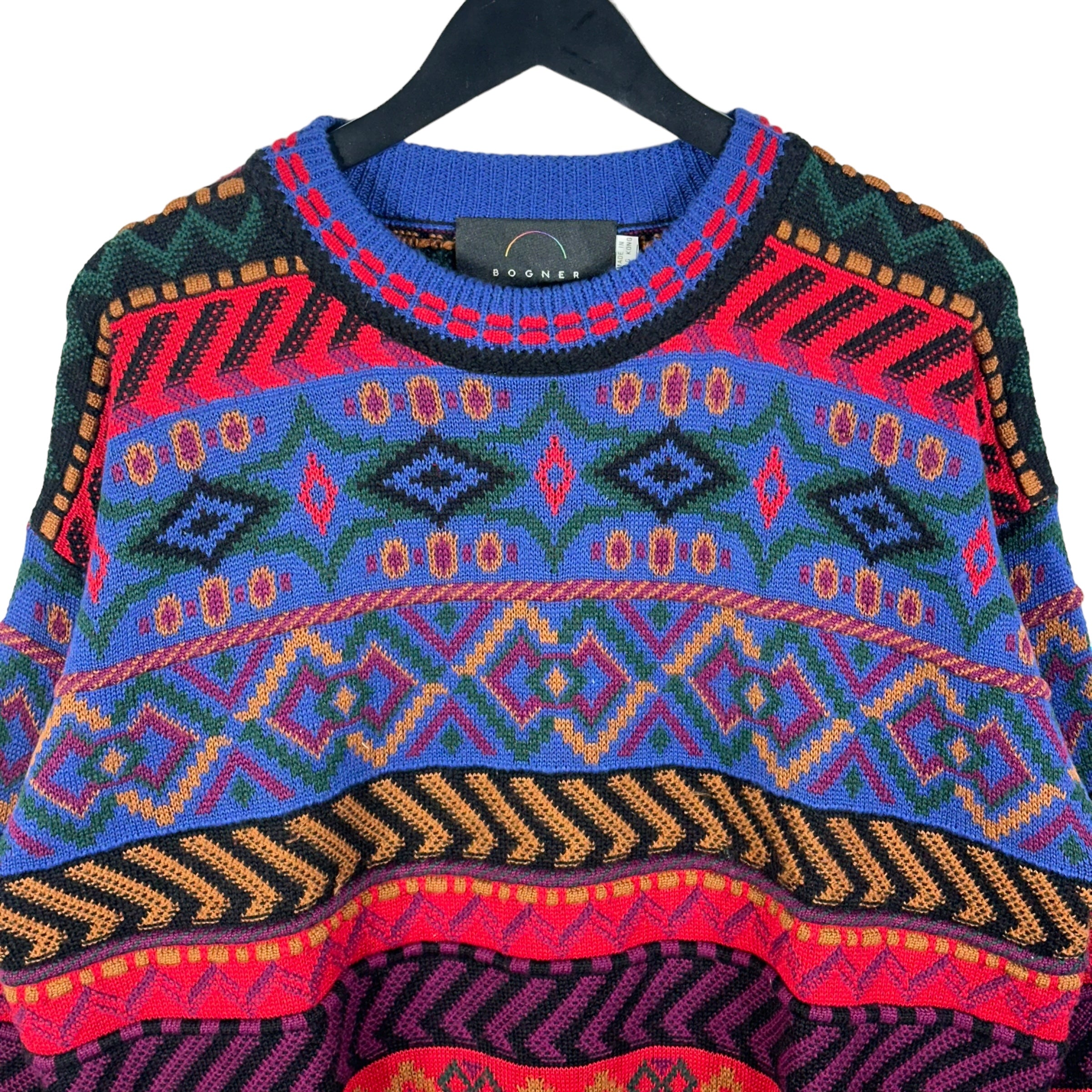 Vintage Bogner Aztec 3D Knit Sweater