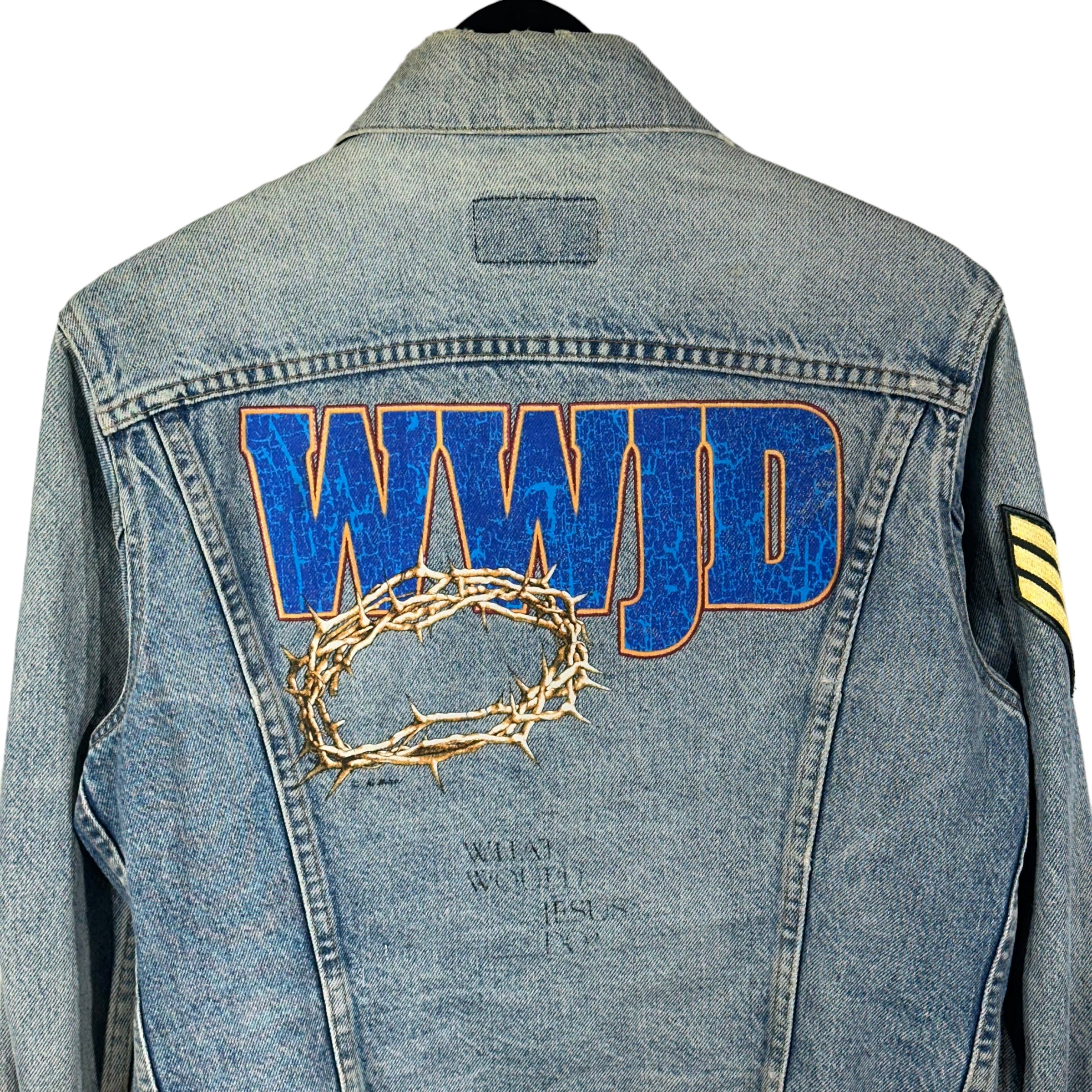 Vintage Lady Rider WWJD Denim Jacket