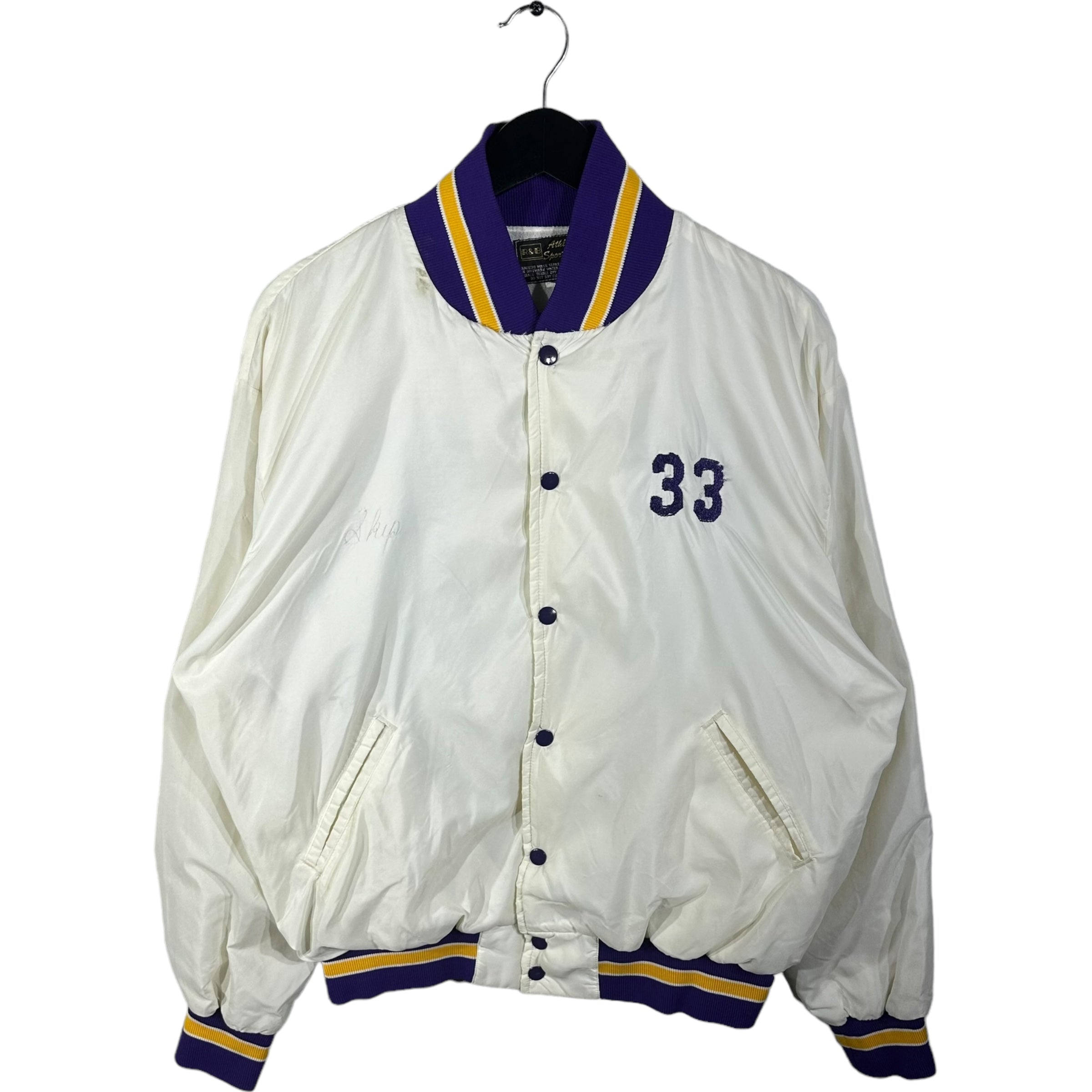 Vintage Los Angeles Lakers Kareem Abdul Jabbar Bomber Jacket