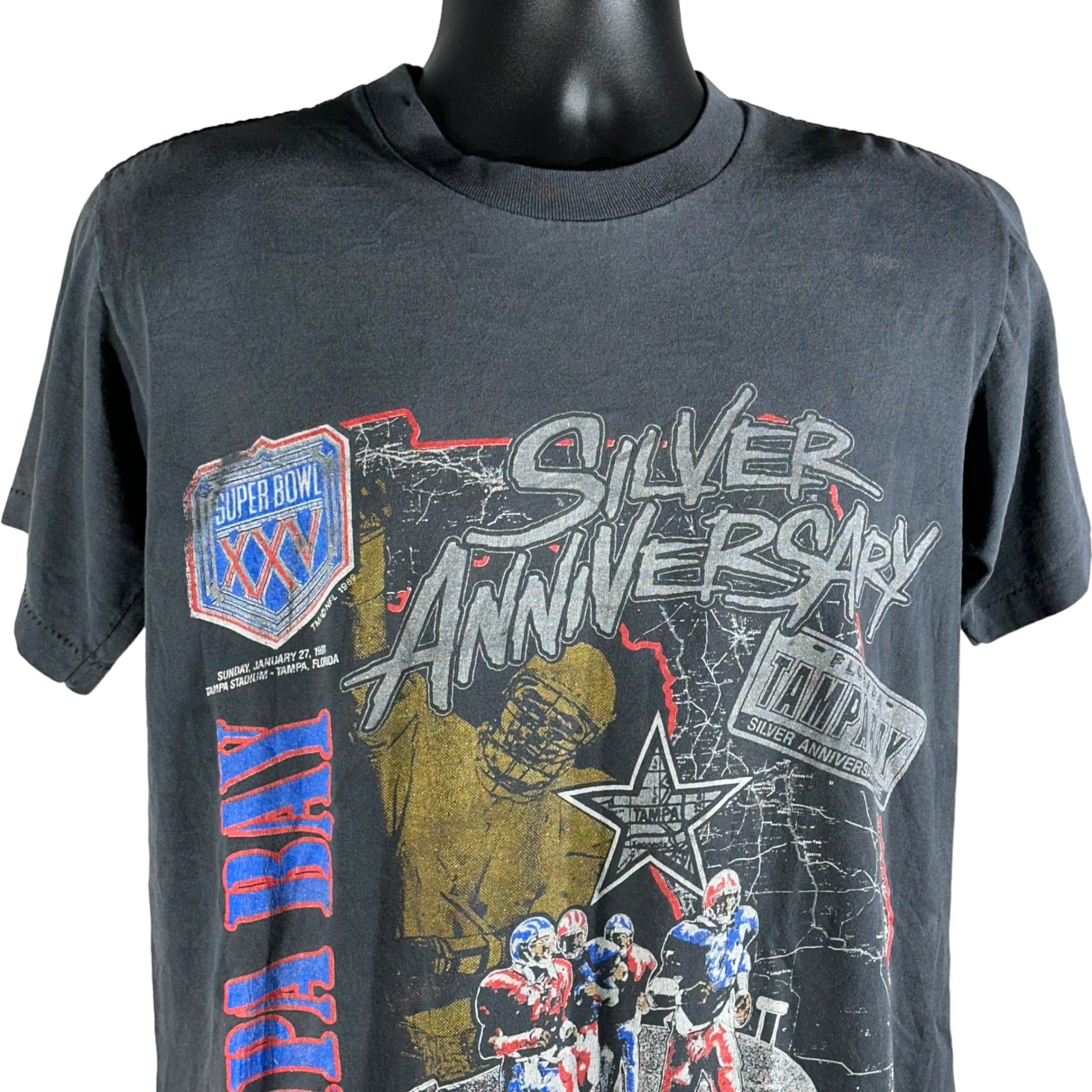 Vintage Tampa Bay Super Bowl "Silver Anniversary"Tee 1991