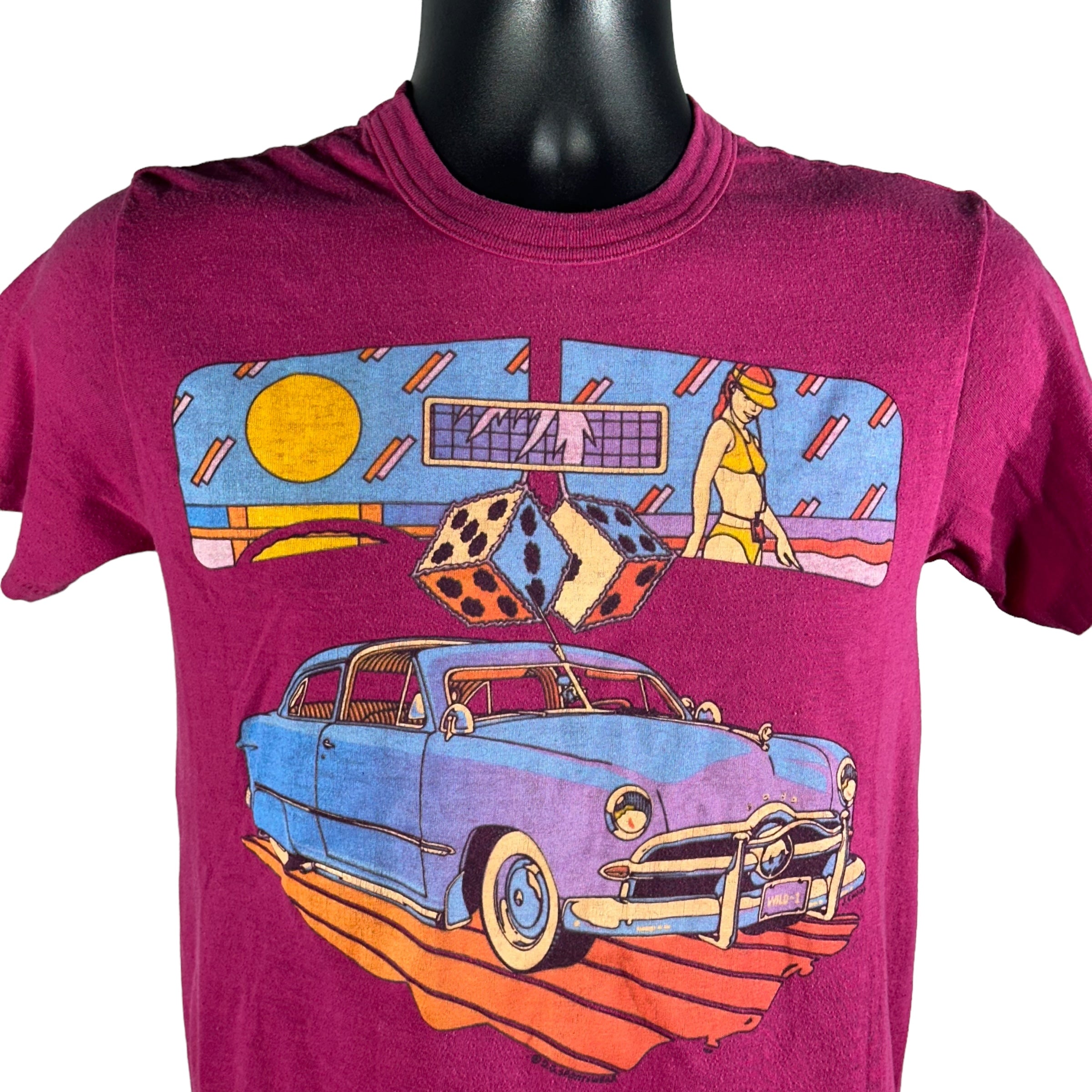 Vintage Classic Cruiser Car Graphic Tee 80's