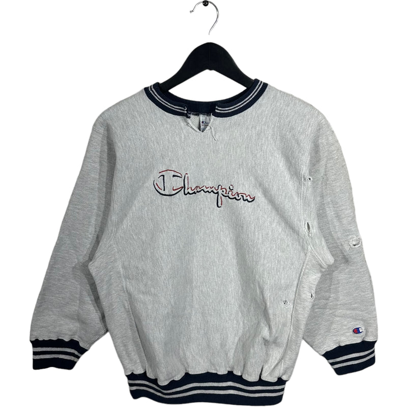 Vintage Champion Reverse Weave Distressed Crewneck