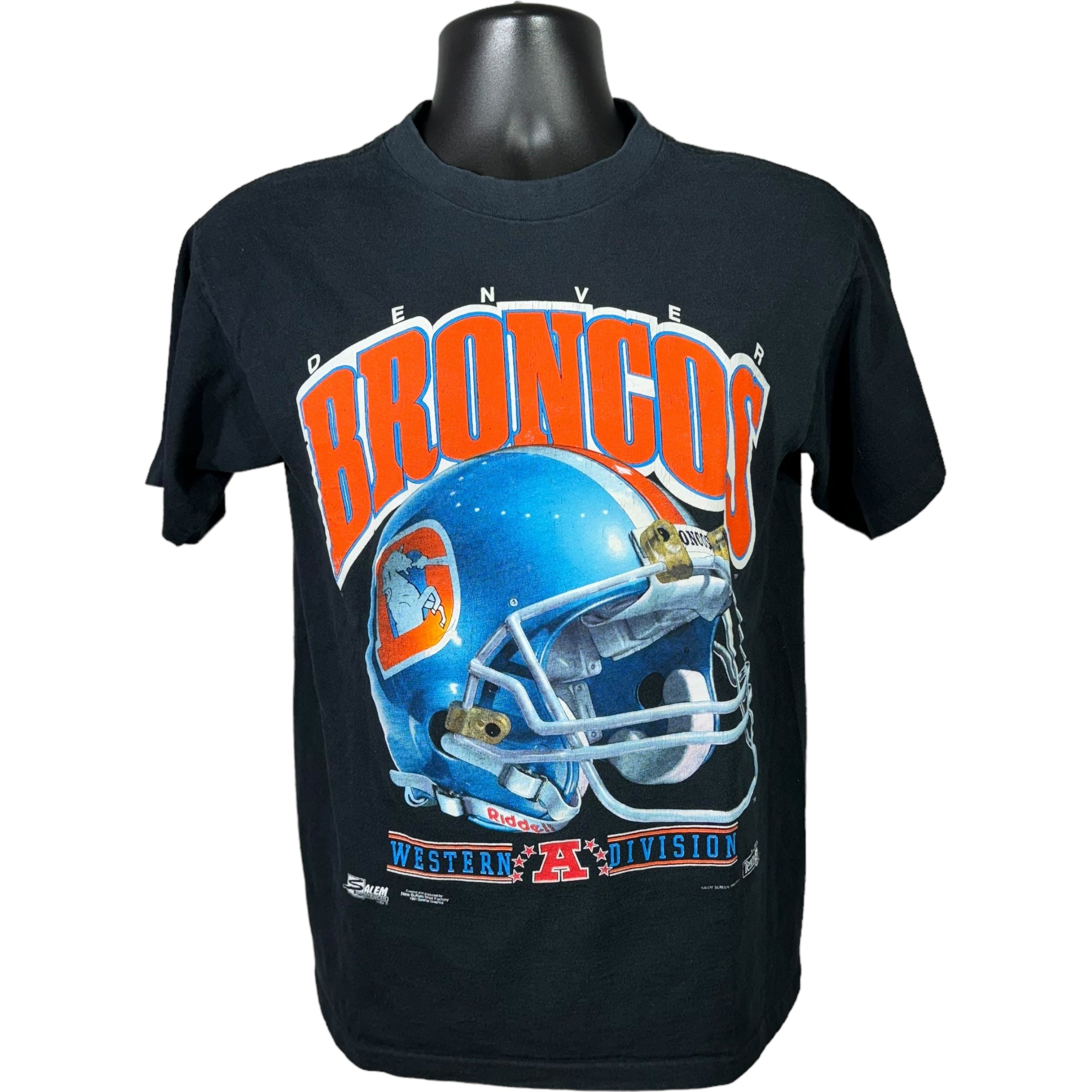 Vintage Denver Broncos Helmet Tee 1992