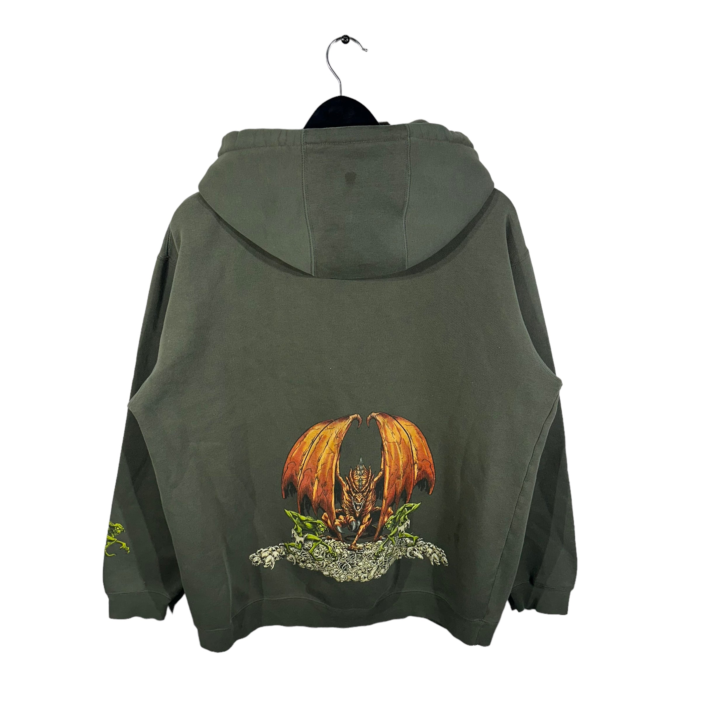 Vintage Realm Of Fire Top Heavy Skate Hoodie