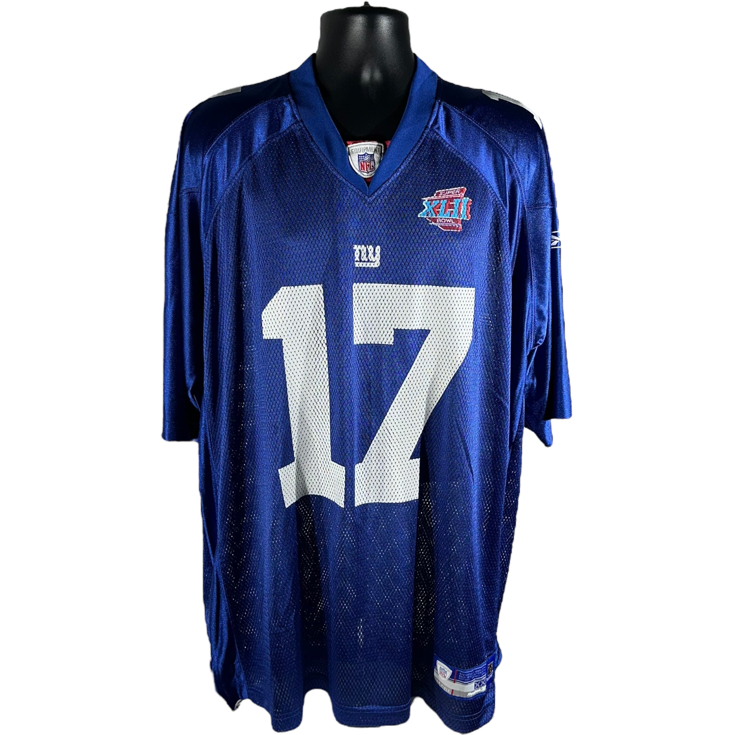 Vintage NFL Super Bowl New York Giants #17 Burress Jersey