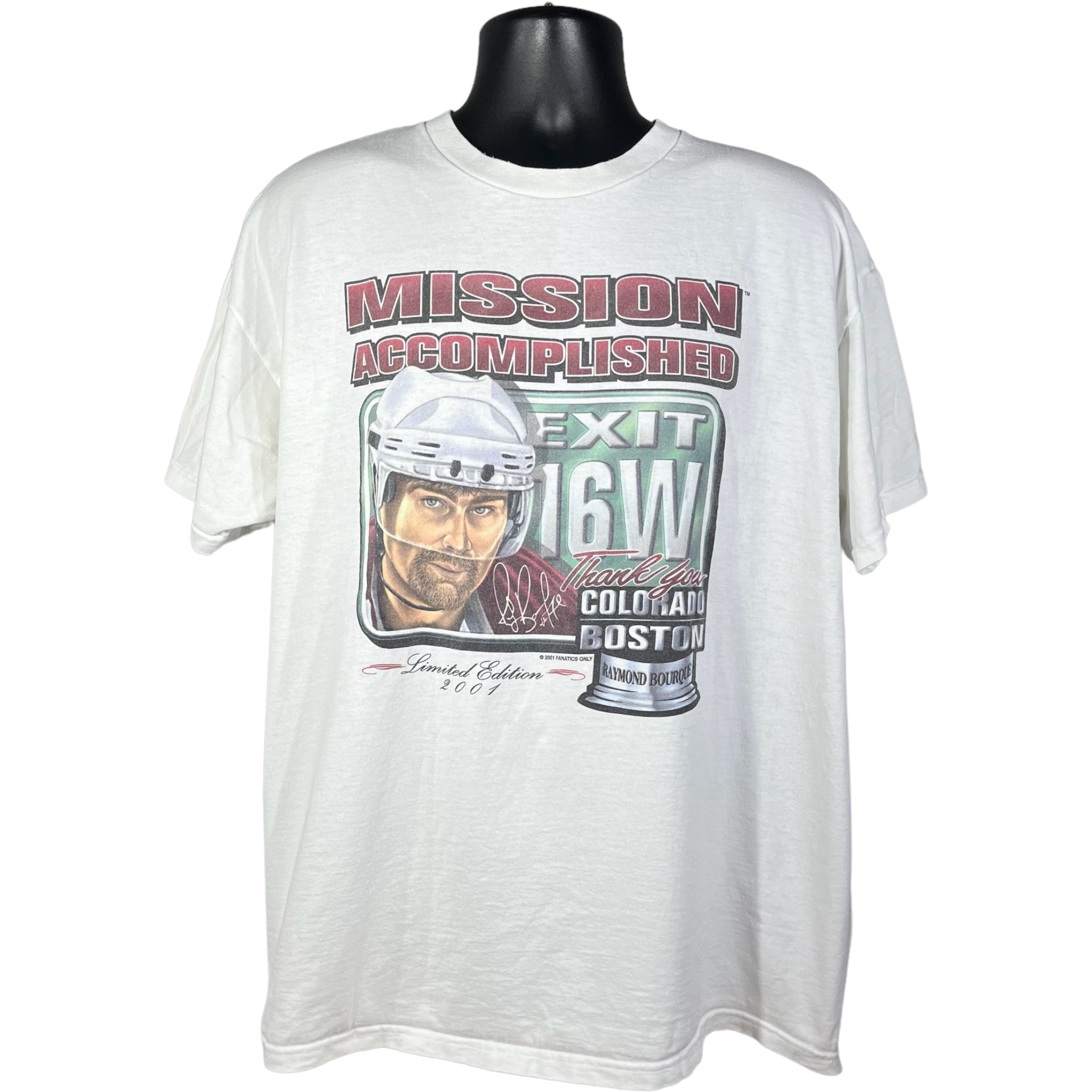 Vintage Raymond Bourque "Mission Accomplished" Tee 00s