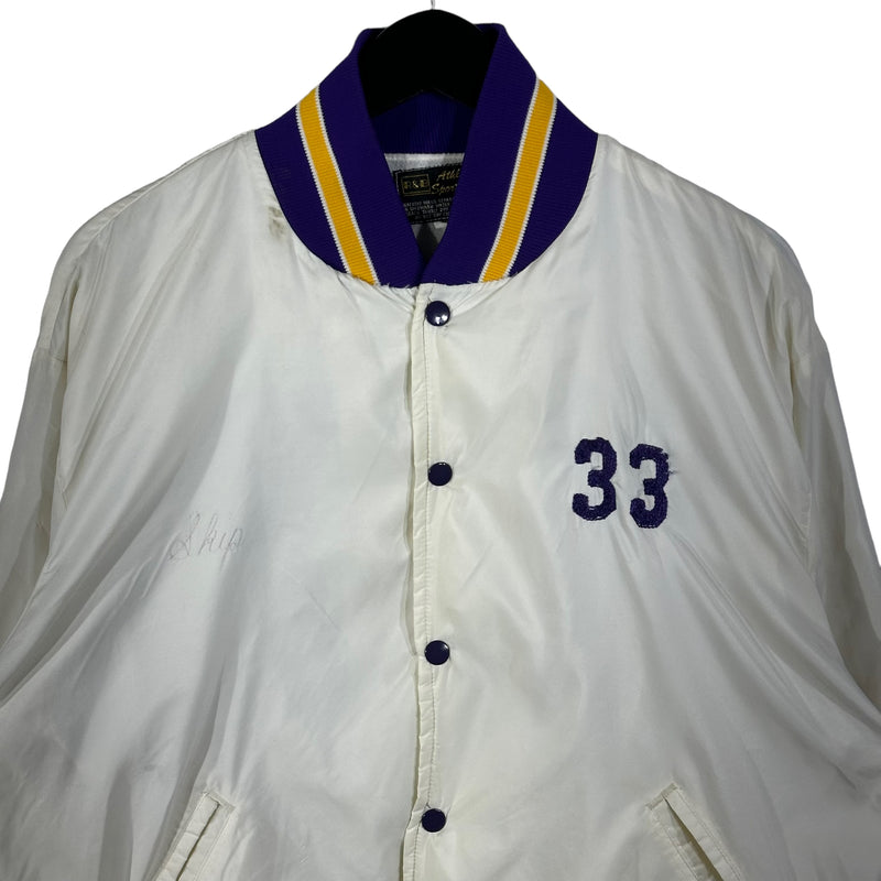 Vintage Los Angeles Lakers Kareem Abdul Jabbar Bomber Jacket