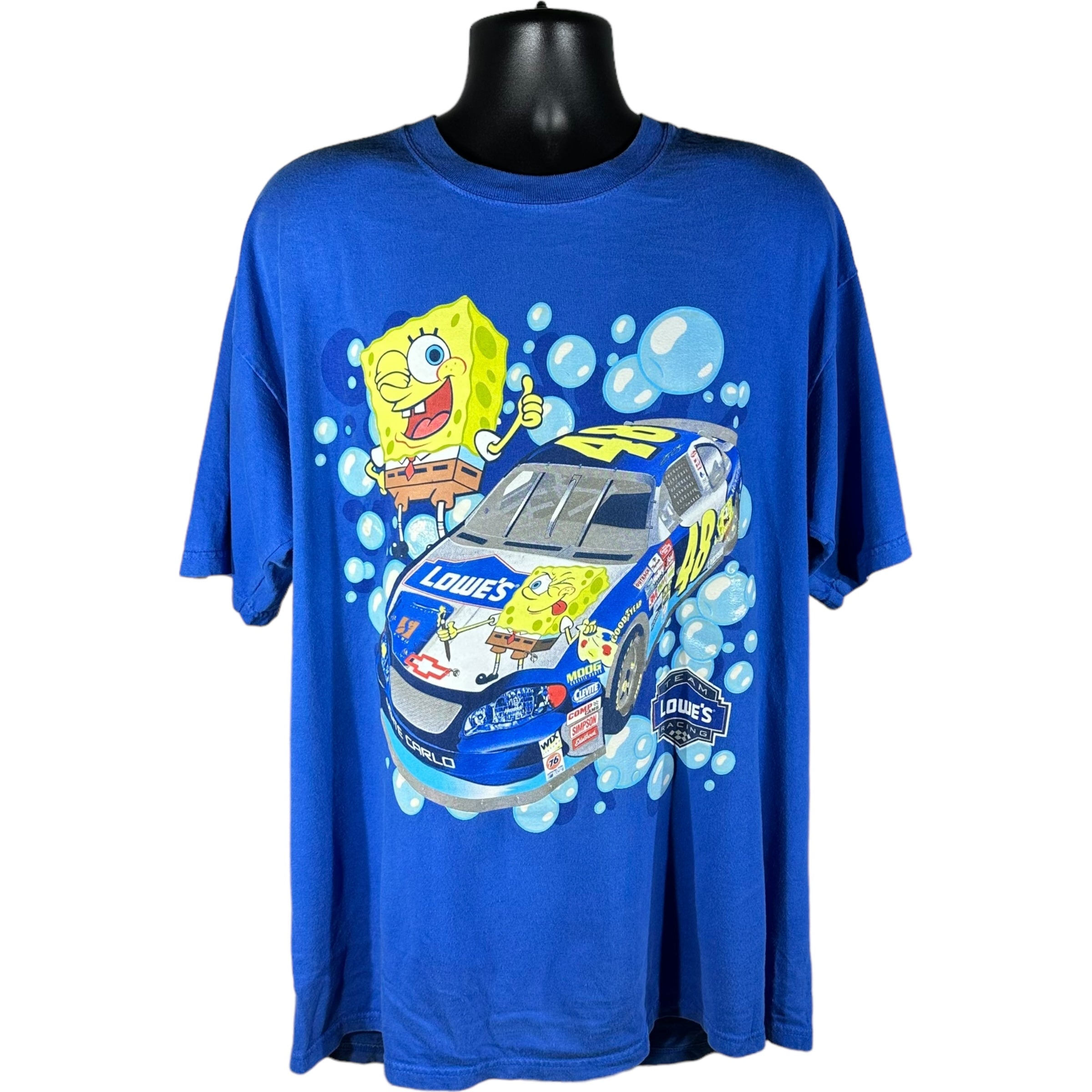 Vintage NASCAR Team Lowe's "Spongebob" Jimmie Johnson #48 Tee