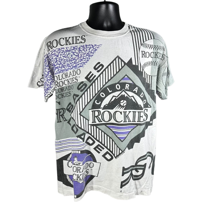 Vintage Colorado Rockies All Over Print Tee