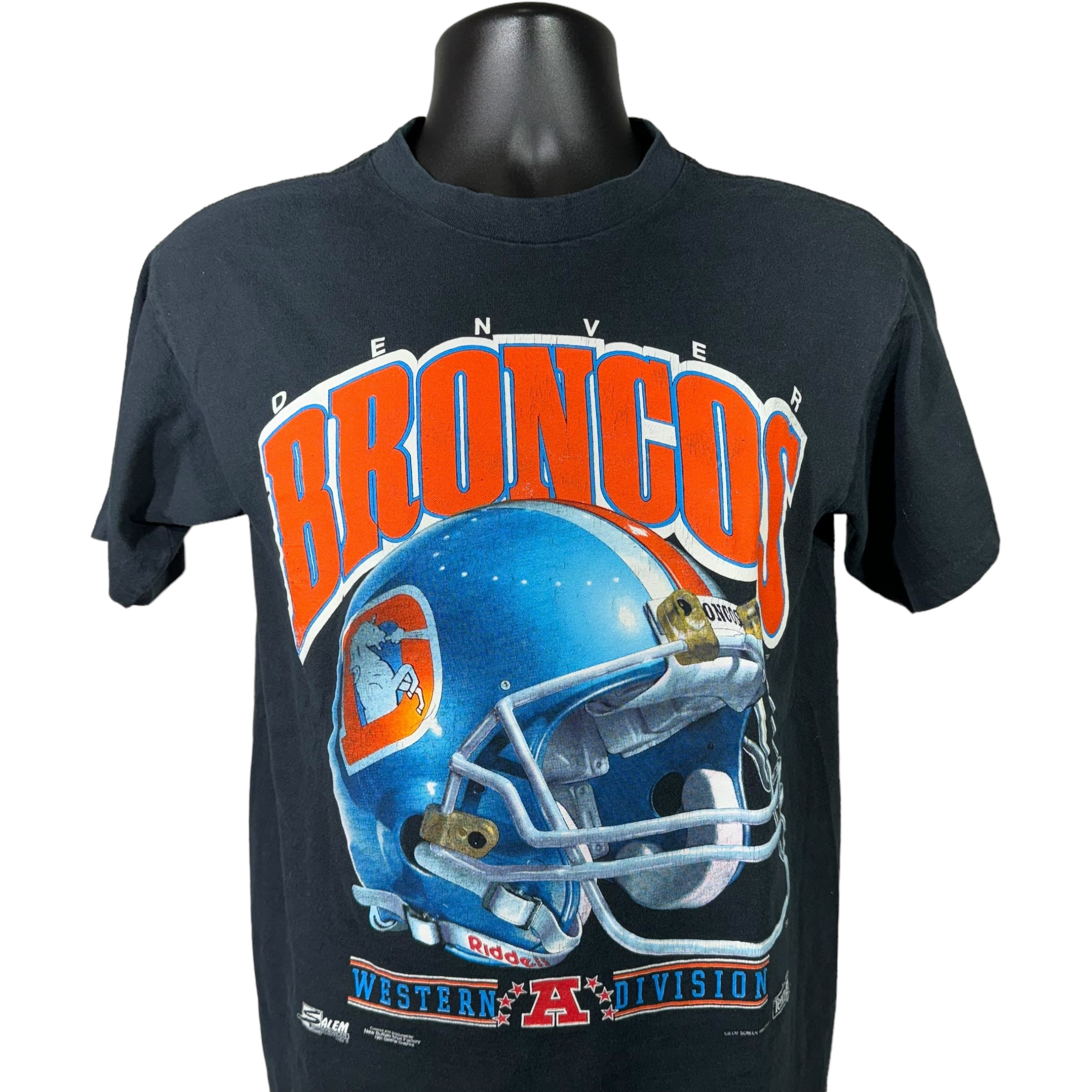 Vintage Denver Broncos Helmet Tee 1992