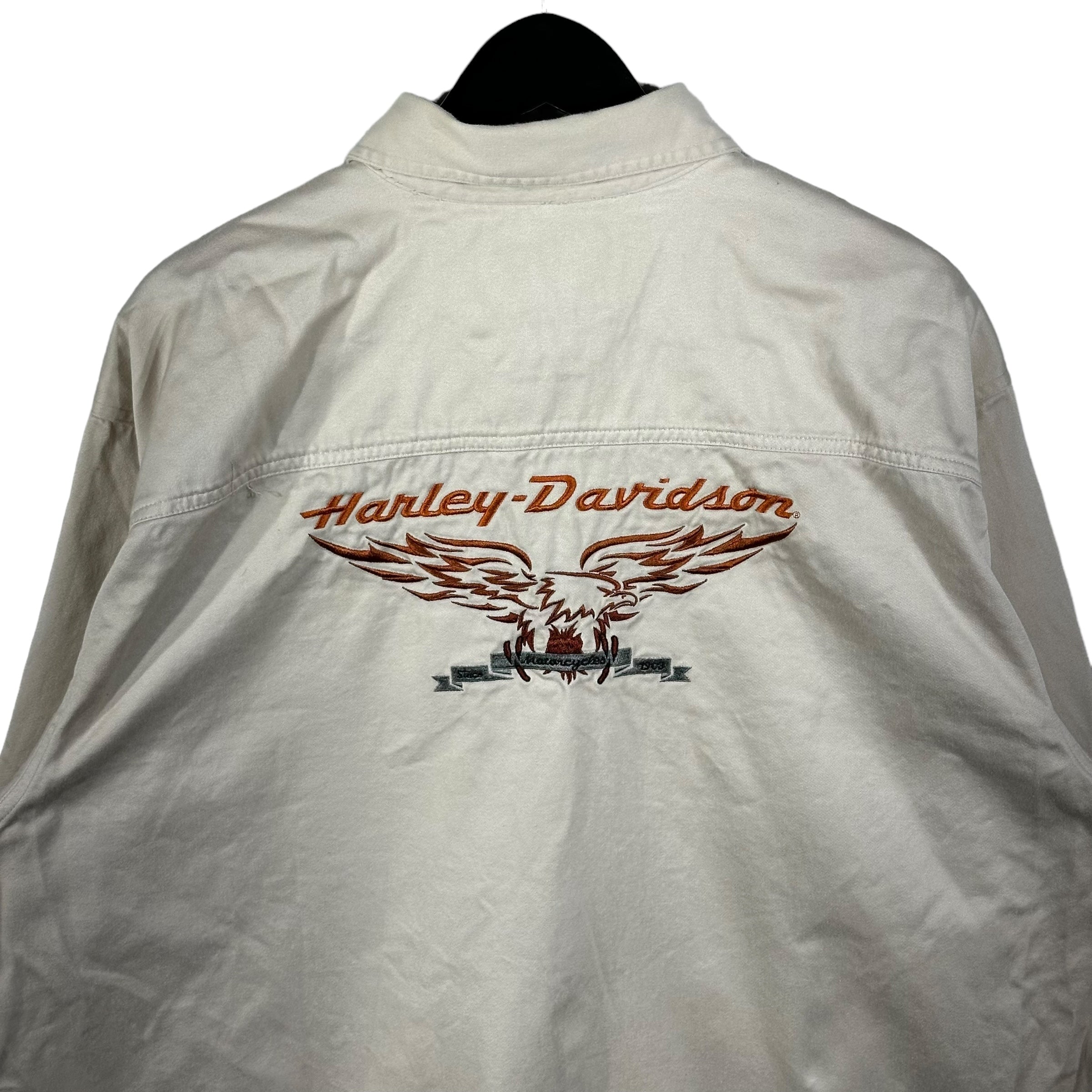 Vintage Harley Davidson Button Up